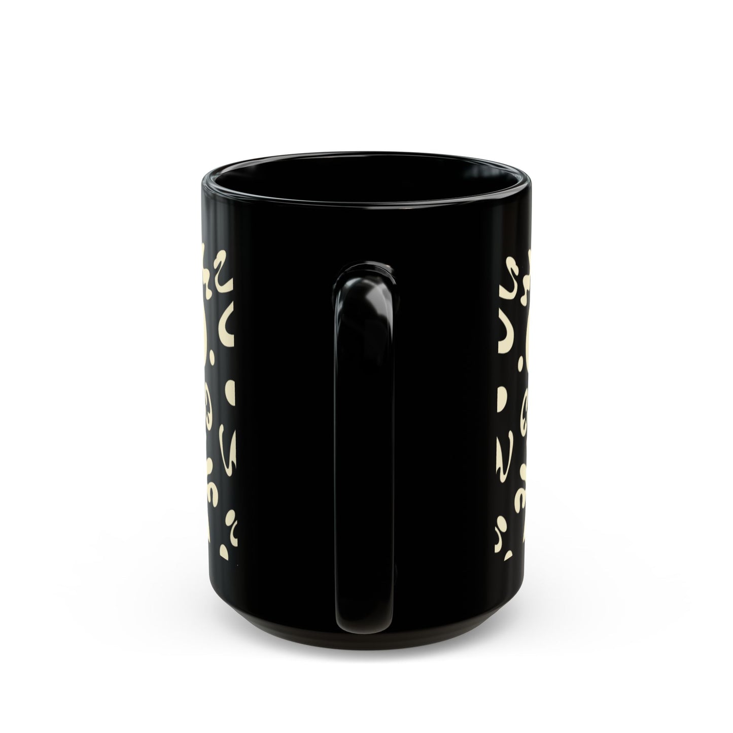 NOURISH'D BLACK GLOSSY MUG