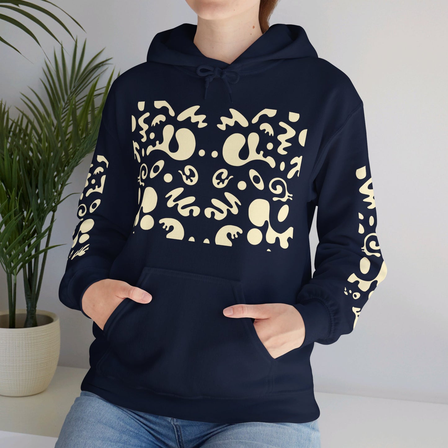 BRIGHT FUTURE UNISEX HEAVY BLEND™ HOODED SWEATSHIRT - Warm White Print