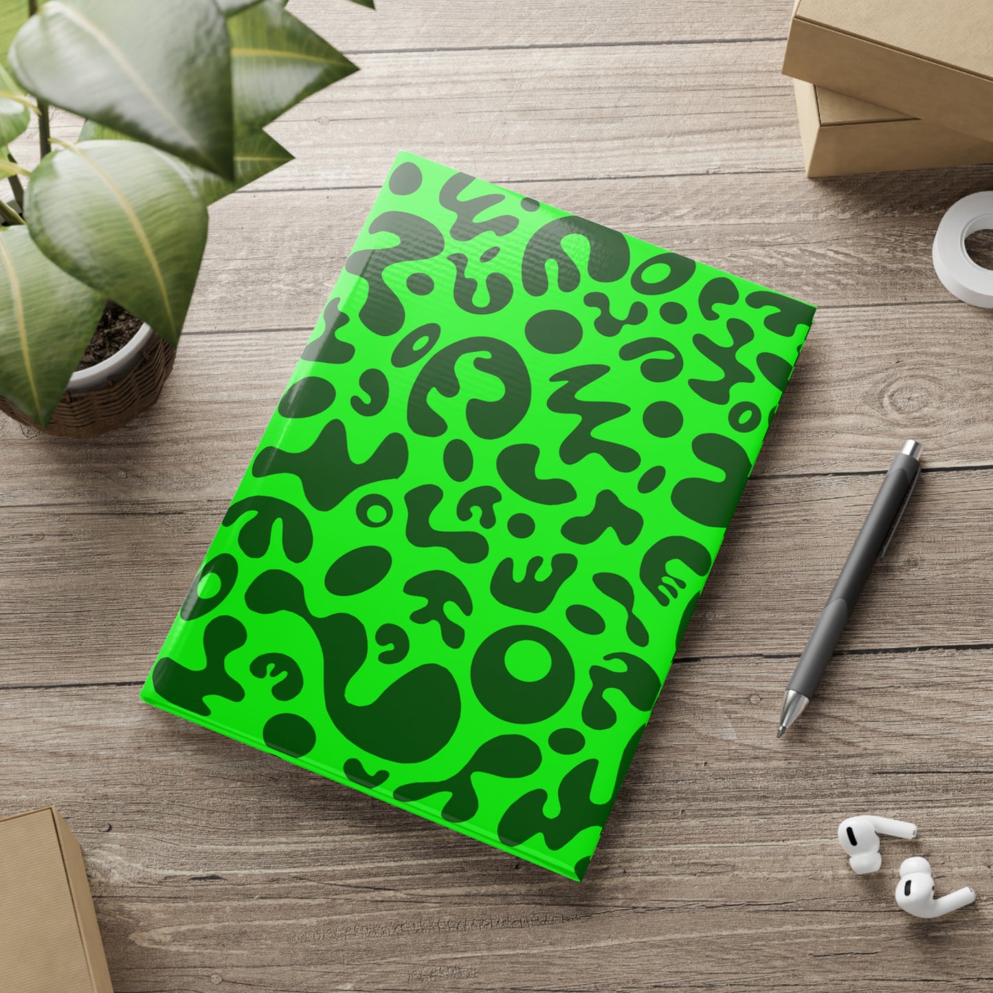 PURE IMAGINATION HARDCOVER NOTEBOOK w PUFFY COVERS - Green Eyes