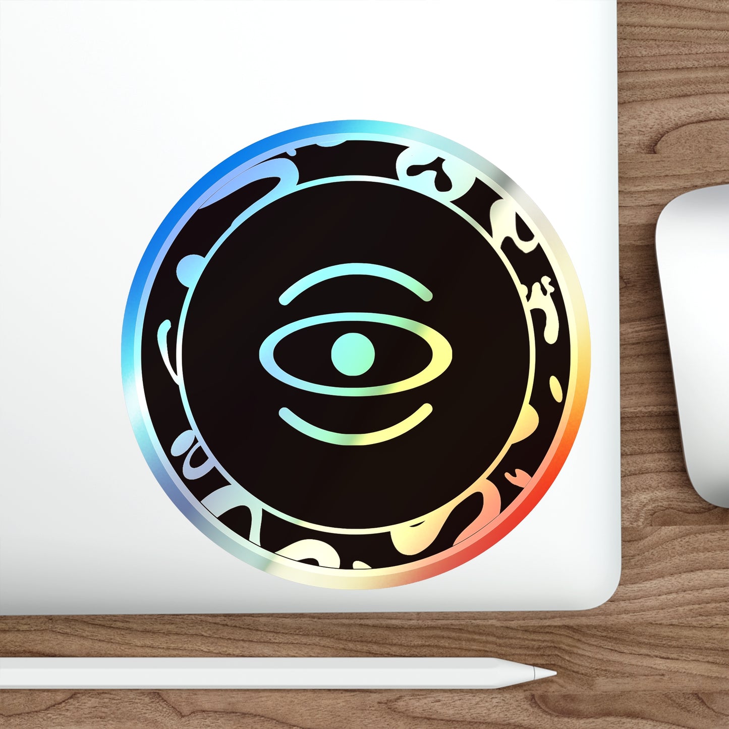 ADORN'D HOLOGRAPHIC DIE CUT STICKERS - Dark Mode Logo