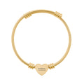 Radical Imagination Engraved Heart Cuff Bracelet — Wire Bangle