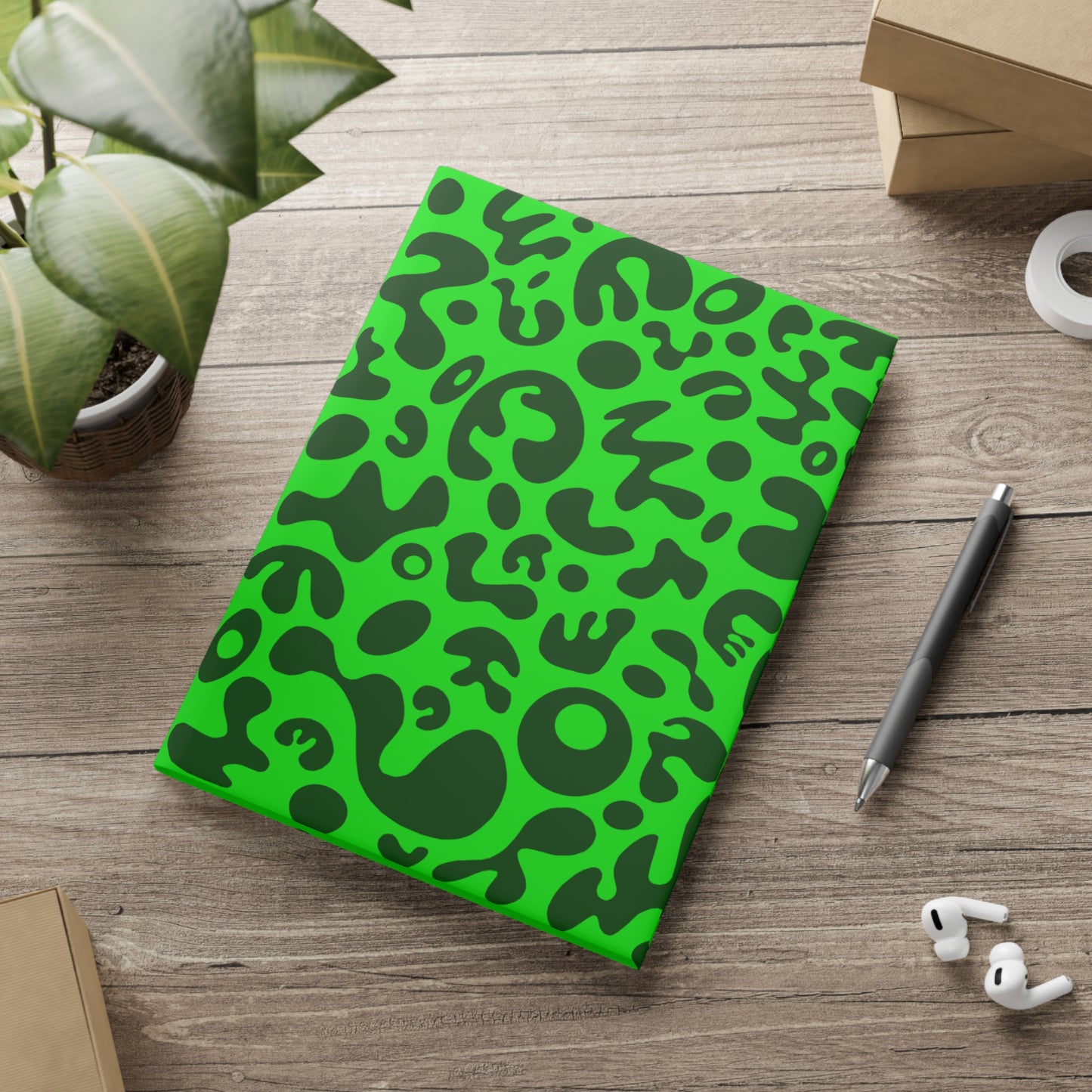 PURE IMAGINATION HARDCOVER NOTEBOOK w PUFFY COVERS - Green Eyes