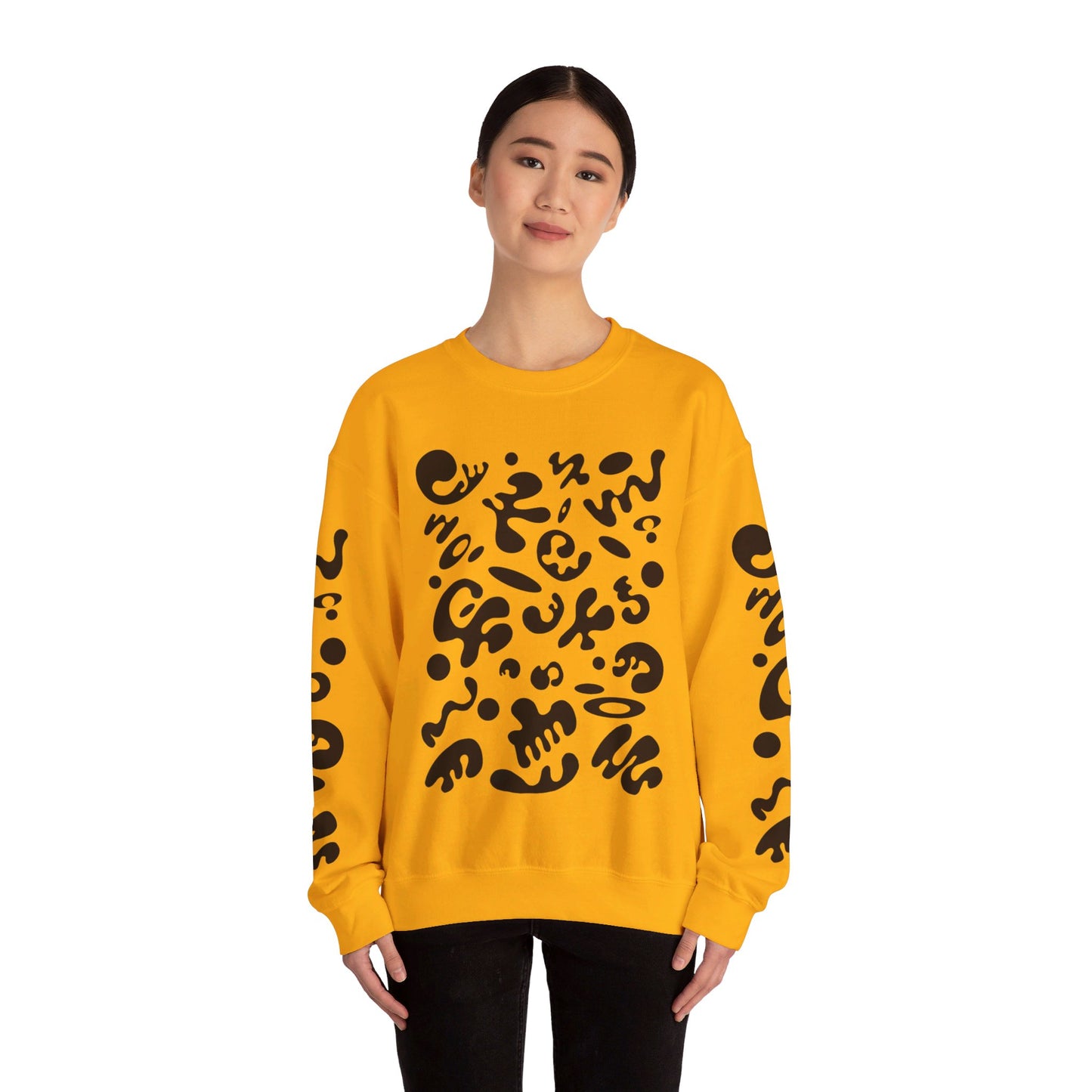 PURE IMAGINATION UNISEX HEAVY BLEND™ CREWNECK SWEATSHIRT - Smoke Black Print