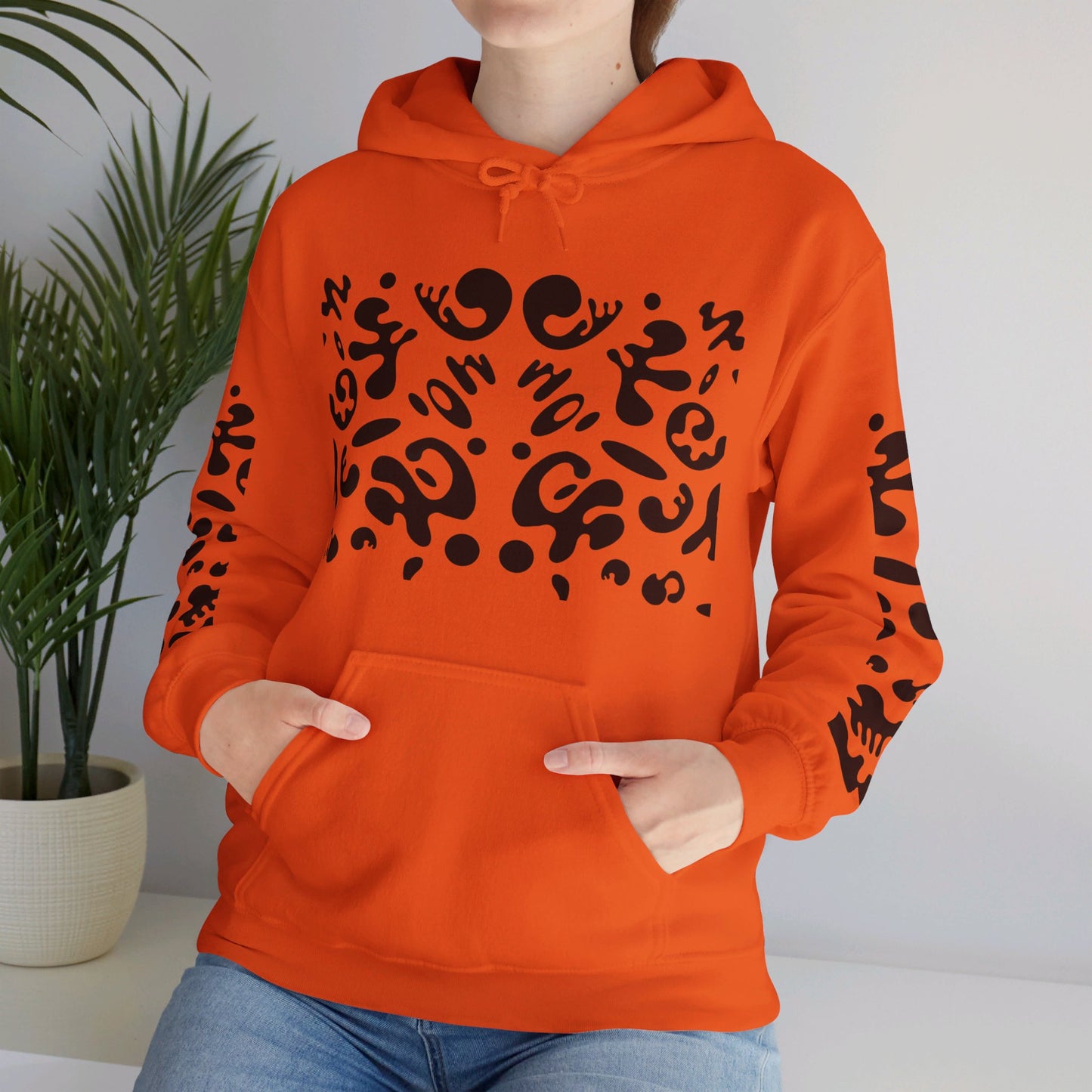 BRIGHT FUTURE UNISEX HEAVY BLEND™ HOODED SWEATSHIRT - Smoke Black Print