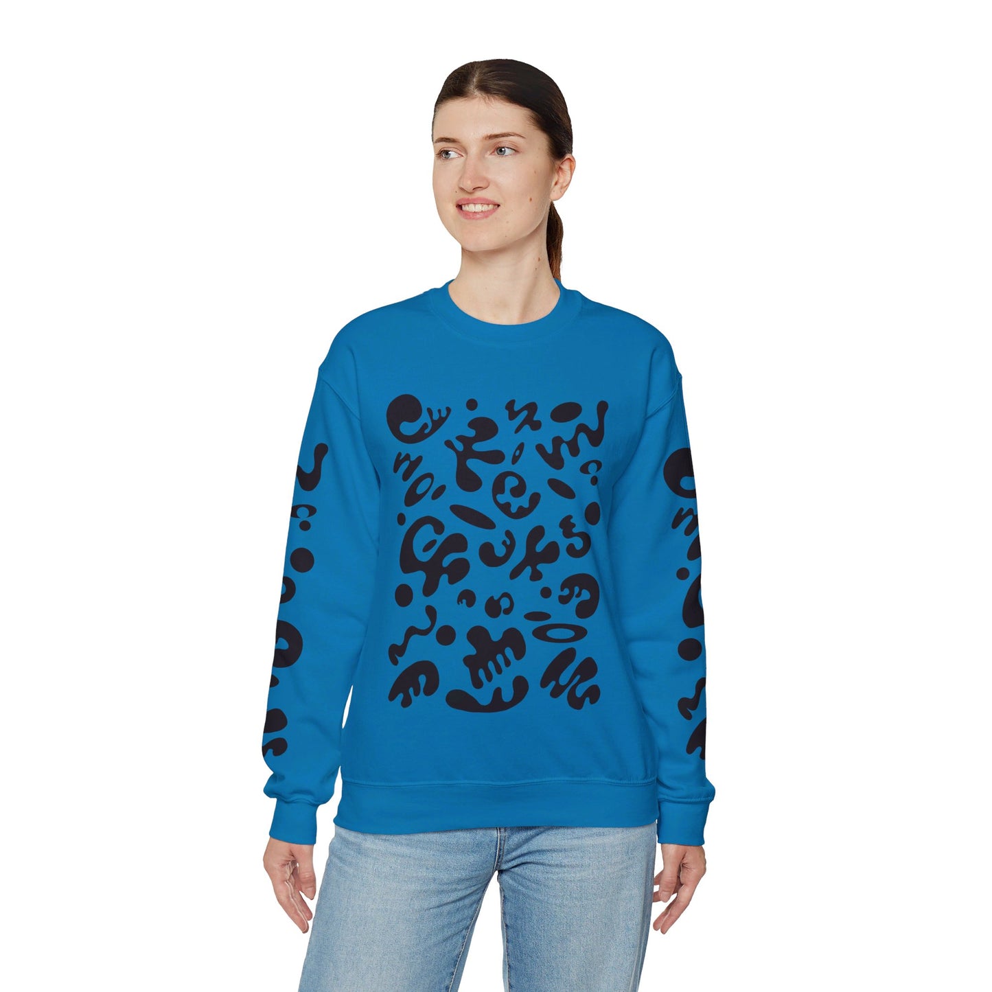 PURE IMAGINATION UNISEX HEAVY BLEND™ CREWNECK SWEATSHIRT - Smoke Black Print