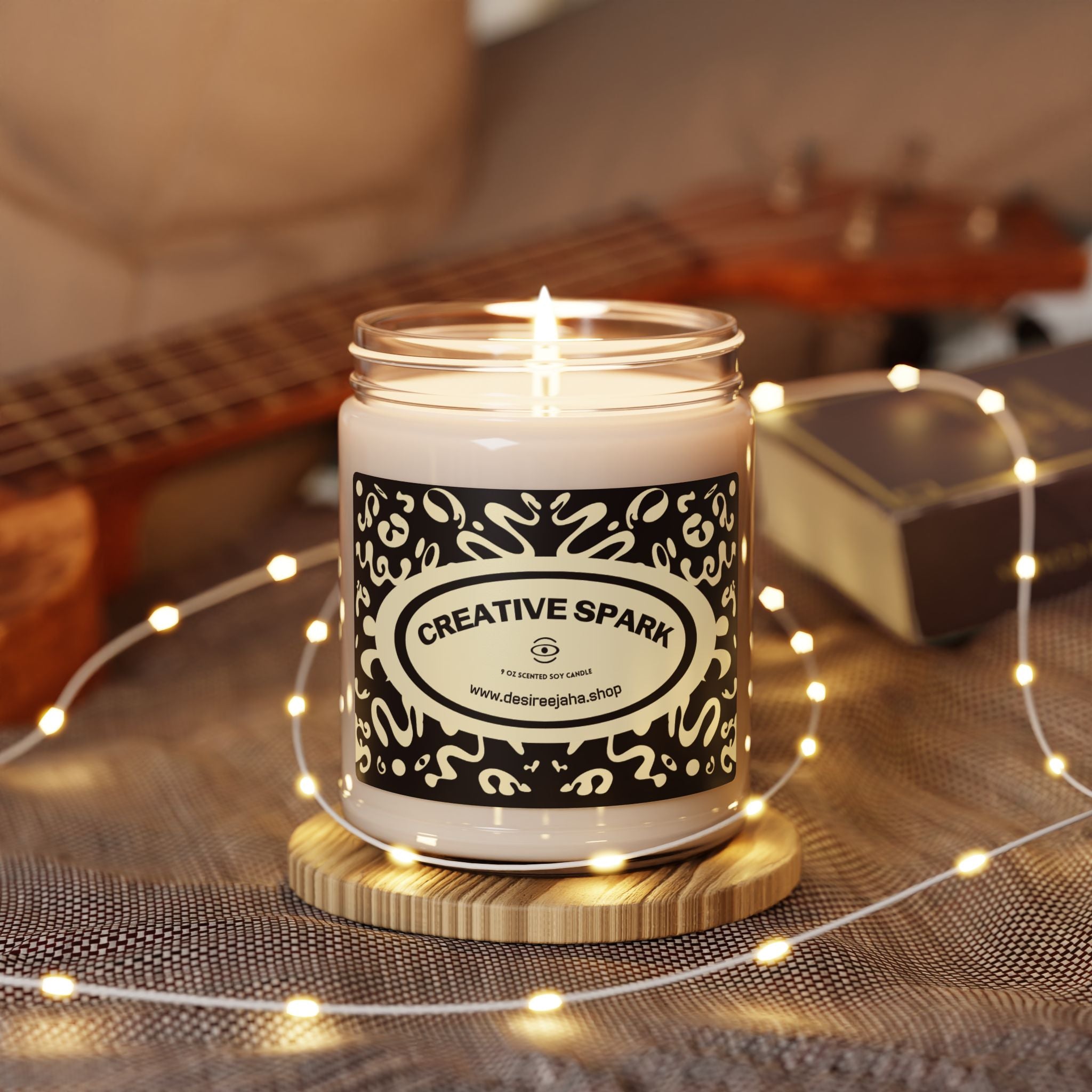 Creative Spark Scented Soy Candle — 9oz Jar (Inspiring Fragrance for Home, Office & Gifts)