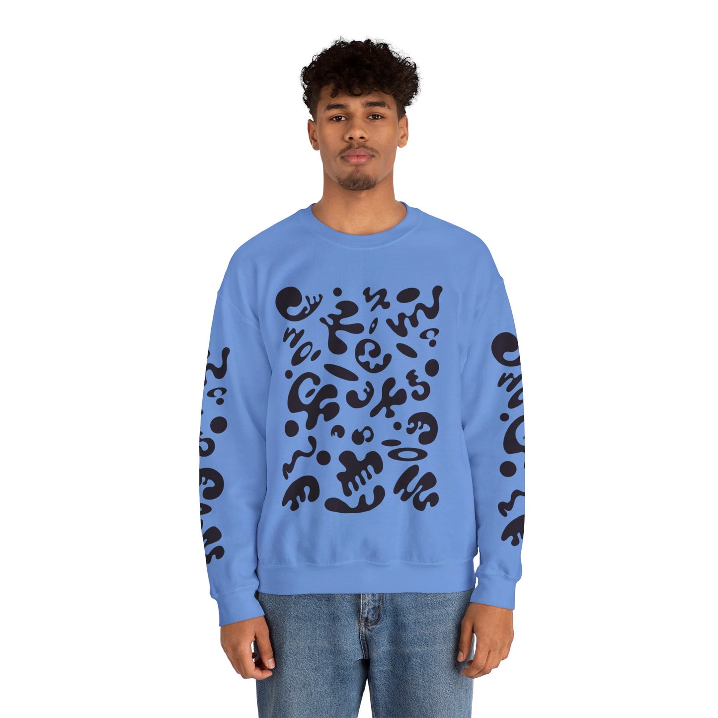 PURE IMAGINATION UNISEX HEAVY BLEND™ CREWNECK SWEATSHIRT - Smoke Black Print