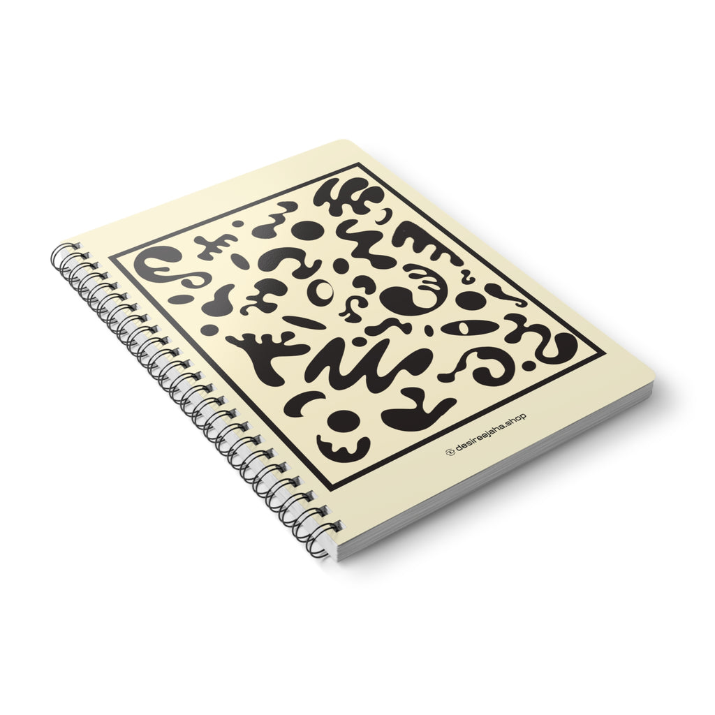 Spotlight Art Framed A5 Wirobound Softcover Notebook - Parchment