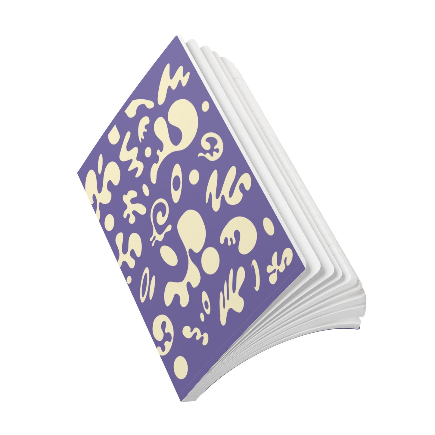 PURE IMAGINATION SOFTCOVER JOURNAL w INSIDE PRINTS + TEAR-OFF PAGES (RULED LINE) - Purple Rain