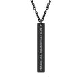 Engraved Vertical Bar Necklace — "Radical Imagination" Pendant
