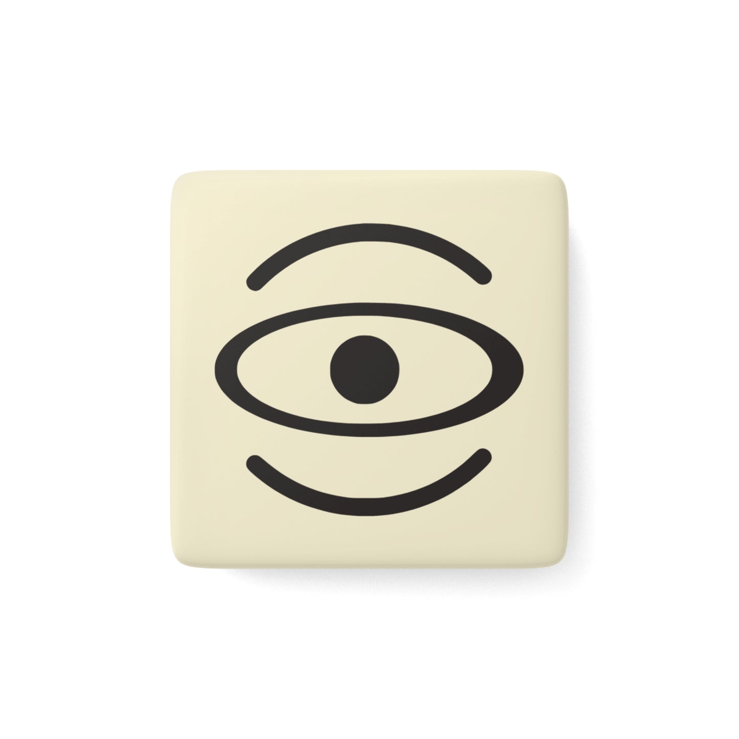 ADORN'D SQUARE PORCELAIN MAGNET - Warm White Logo