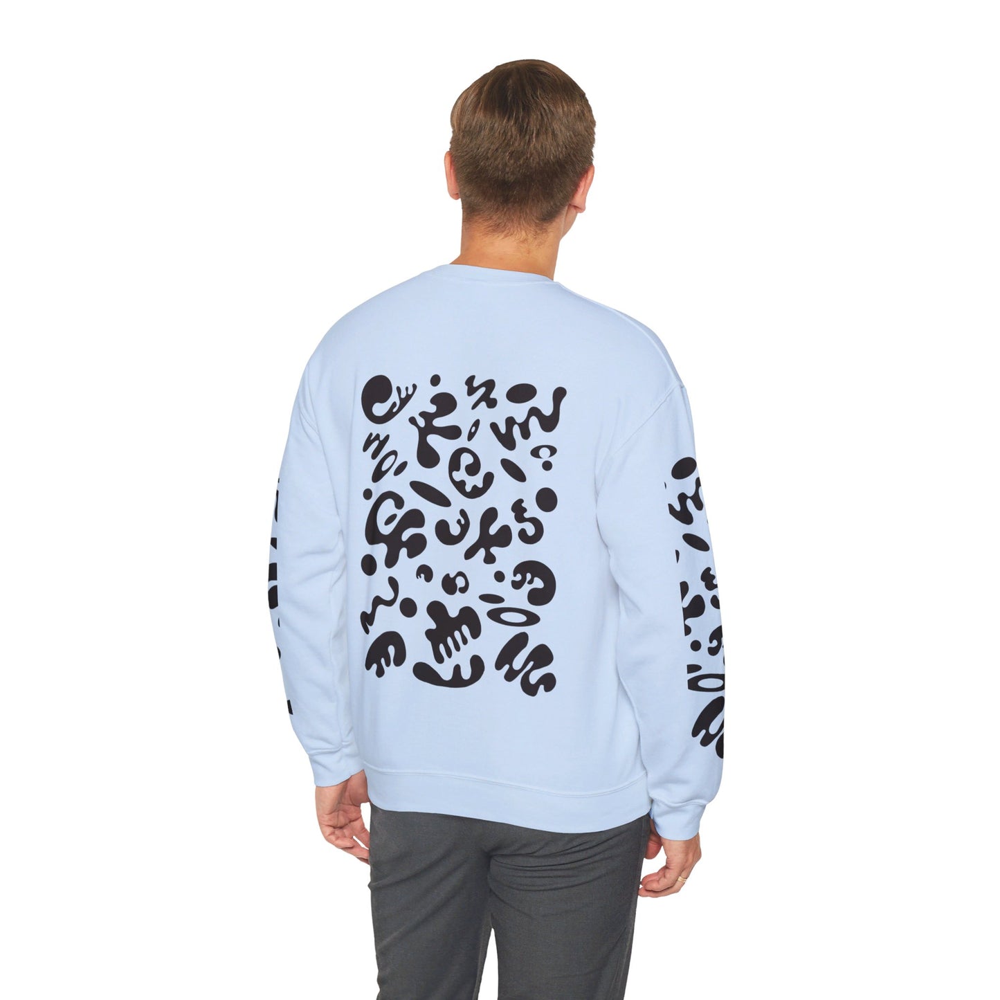 PURE IMAGINATION UNISEX HEAVY BLEND™ CREWNECK SWEATSHIRT - Smoke Black Print