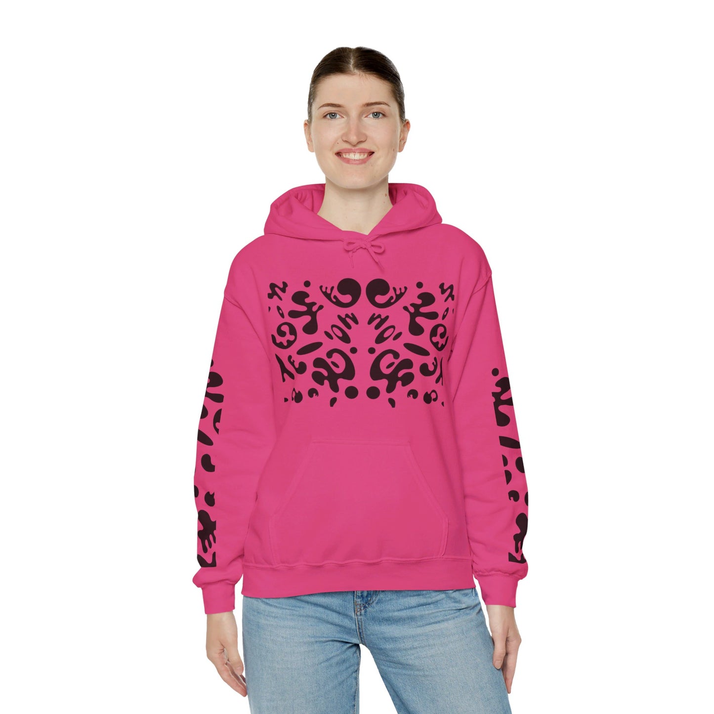 BRIGHT FUTURE UNISEX HEAVY BLEND™ HOODED SWEATSHIRT - Smoke Black Print