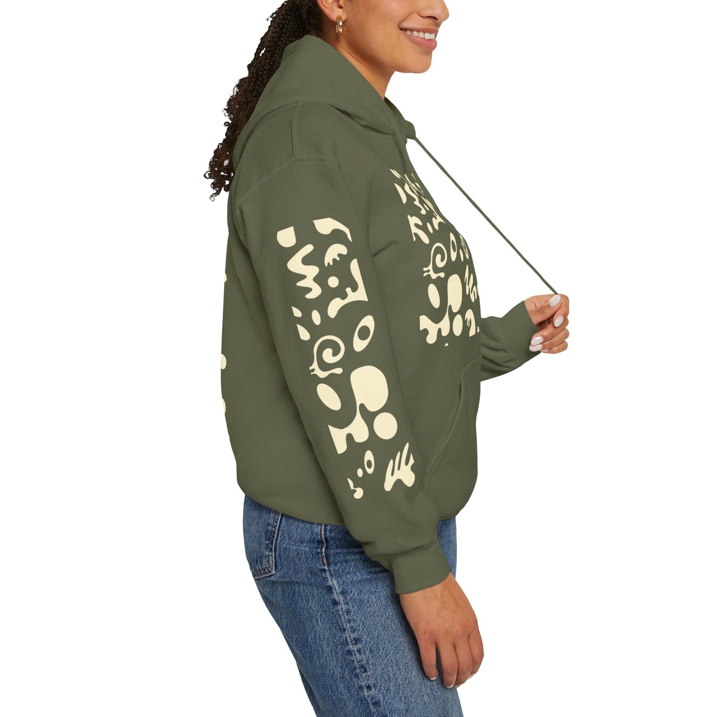 BRIGHT FUTURE UNISEX HEAVY BLEND™ HOODED SWEATSHIRT - Warm White Print