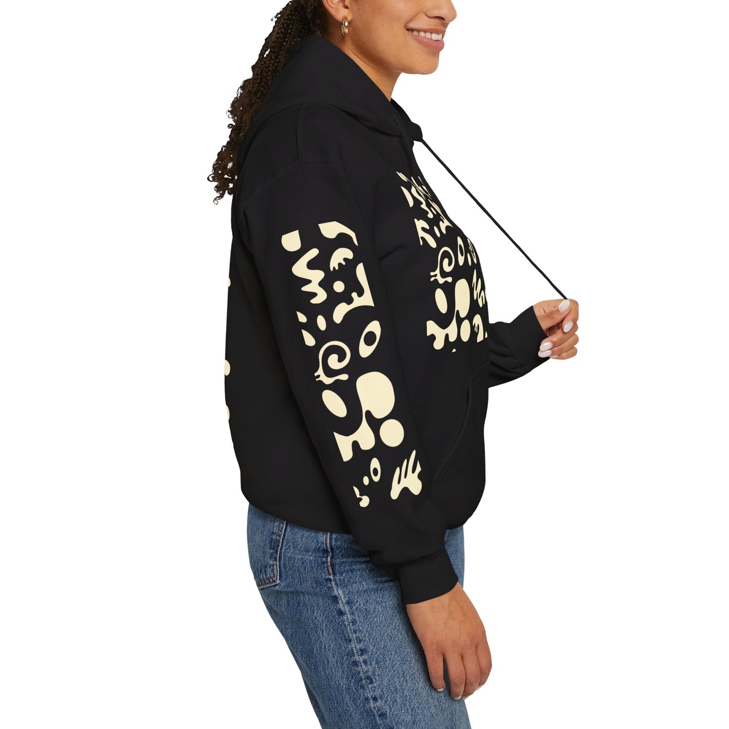 BRIGHT FUTURE UNISEX HEAVY BLEND™ HOODED SWEATSHIRT - Warm White Print