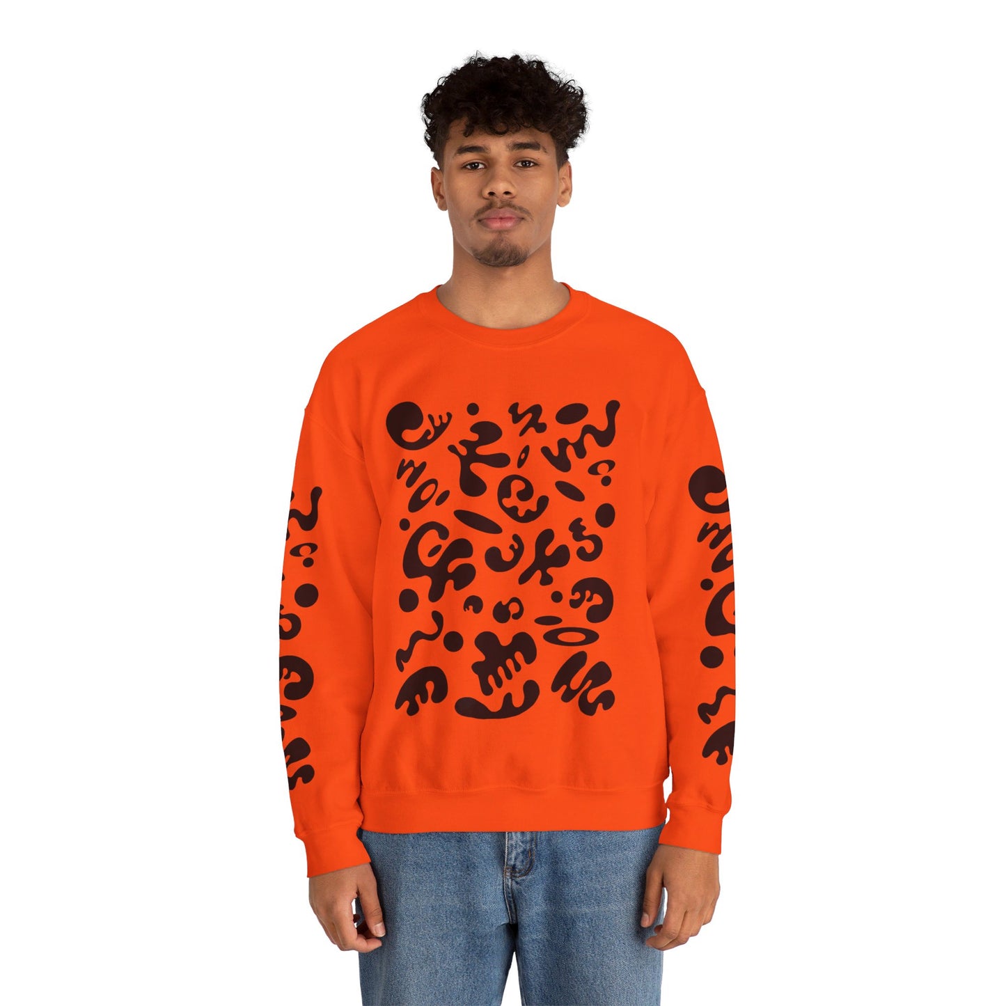 PURE IMAGINATION UNISEX HEAVY BLEND™ CREWNECK SWEATSHIRT - Smoke Black Print