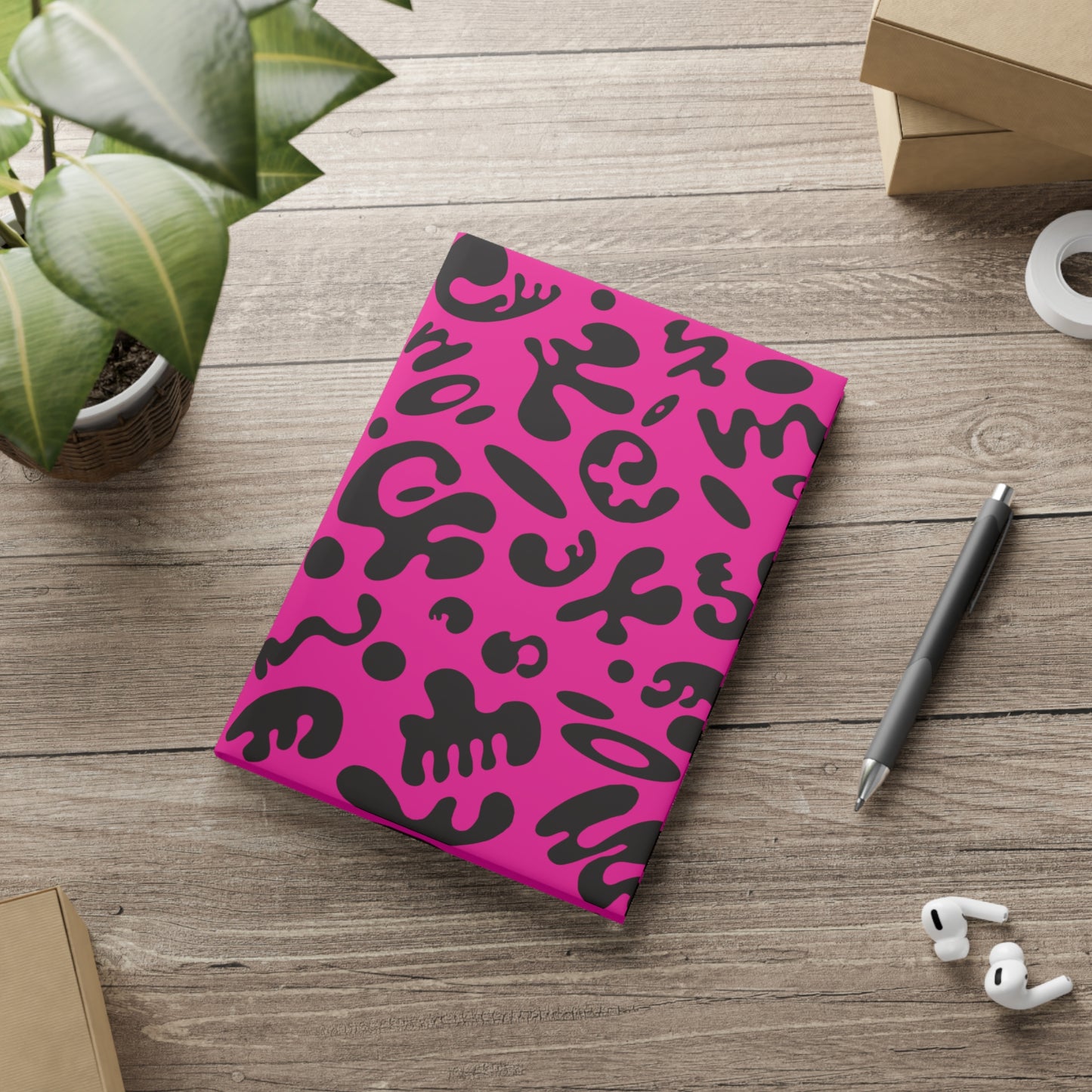 PURE IMAGINATION HARDCOVER NOTEBOOK w PUFFY COVERS - Pink Matter