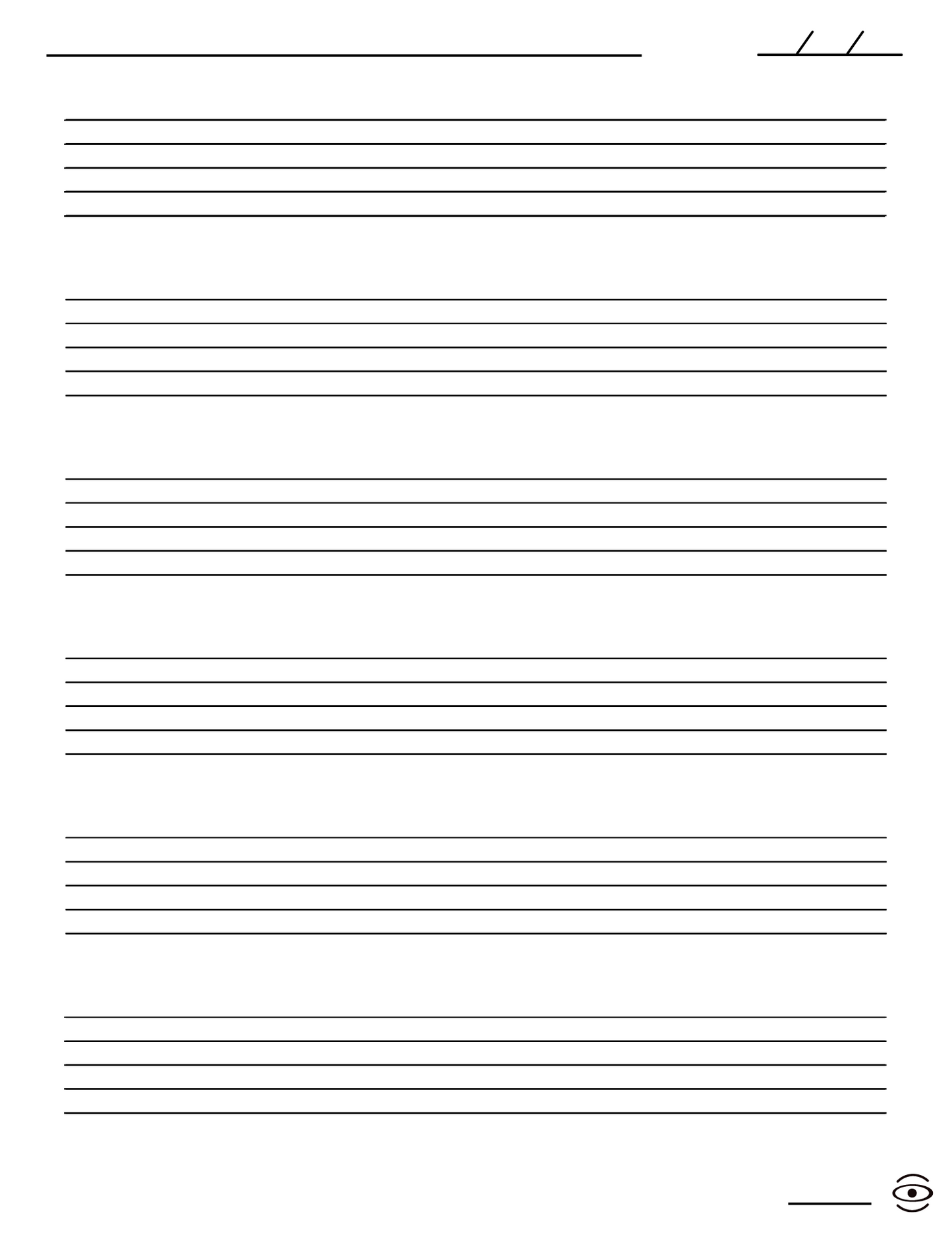 Jaha Musician Wide Staff Manuscript Paper Digital Notebook