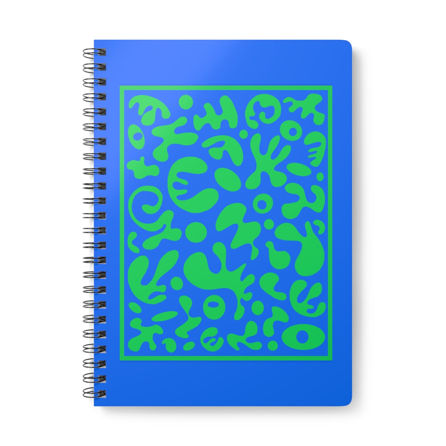 DEEP DREAM WIROBOUND SOFTCOVER A5 SPIRAL NOTEBOOK - Blue & Green