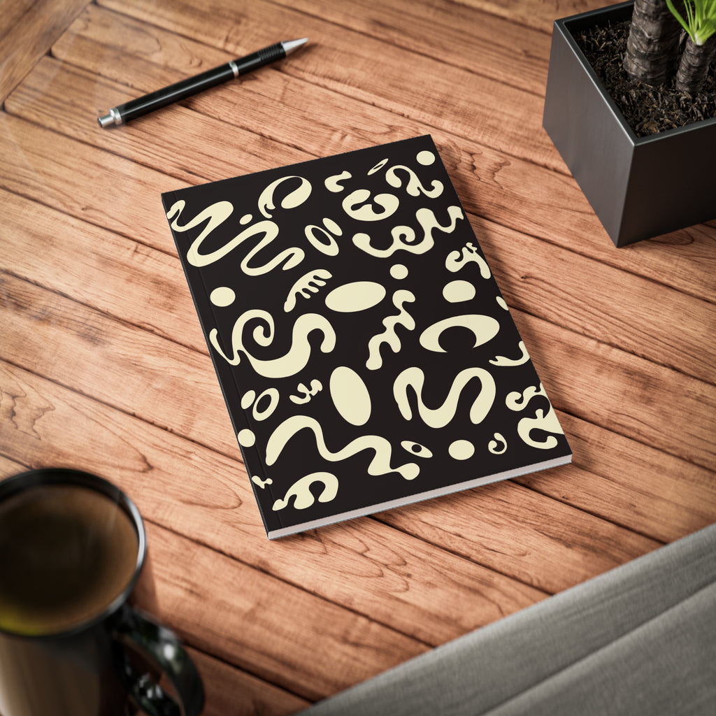 Pure Imagination All-Over-Print A5 Softcover Notebook — Ink