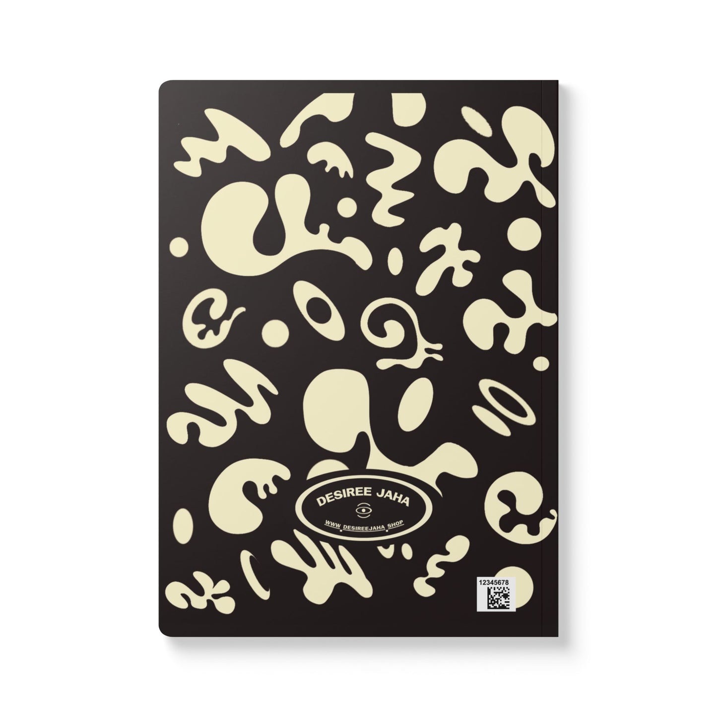 PURE IMAGINATION SOFTCOVER JOURNAL w INSIDE PRINTS + TEAR-OFF PAGES (RULED LINE) - Smoke Black