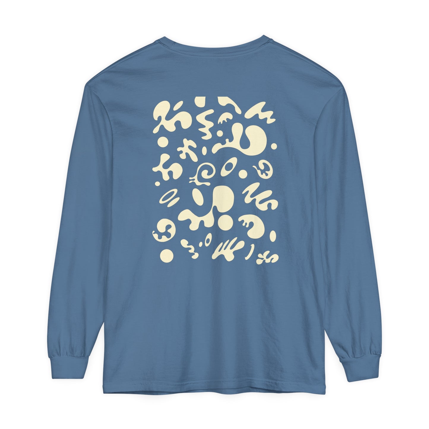 PURE IMAGINATION UNISEX GARMENT-DYED LONG SLEEVE T-SHIRT - Warm White Print