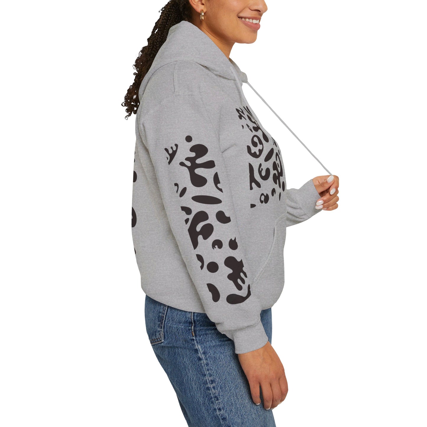 BRIGHT FUTURE UNISEX HEAVY BLEND™ HOODED SWEATSHIRT - Smoke Black Print