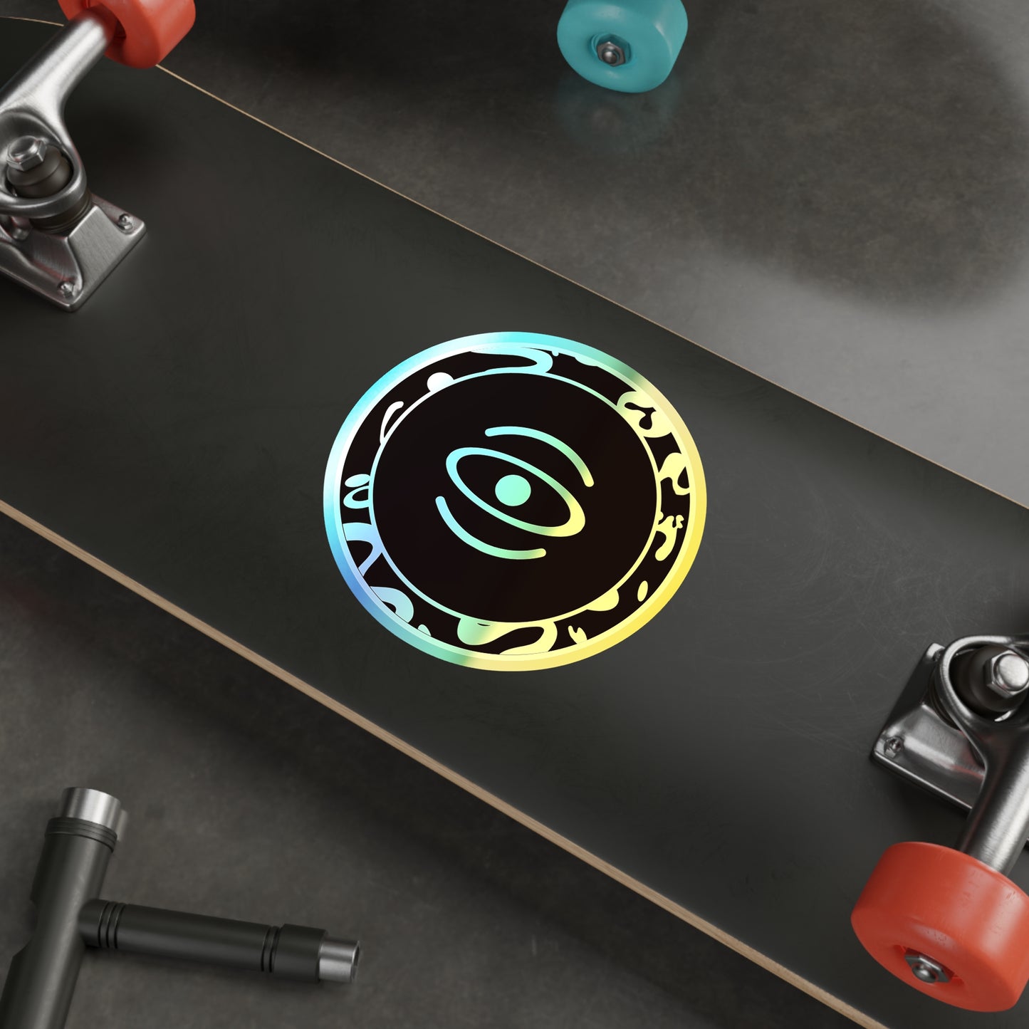 ADORN'D HOLOGRAPHIC DIE CUT STICKERS - Dark Mode Logo