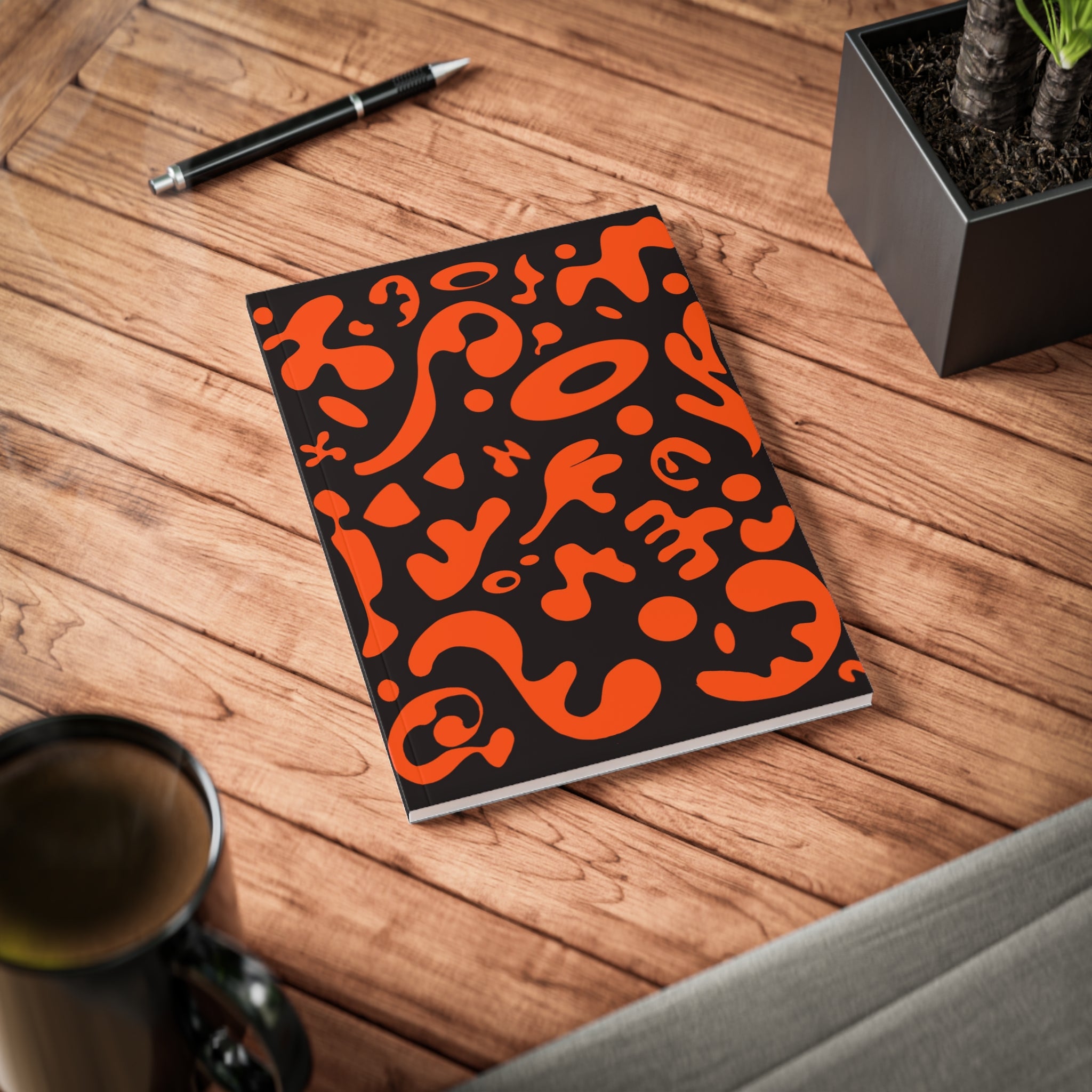 Pure Imagination All-Over-Print A5 Softcover Notebook — Black Magic Woman