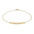 Engravable Curved Bar Anklet – Personalized Minimalist Anklet (Rose Gold or Black)