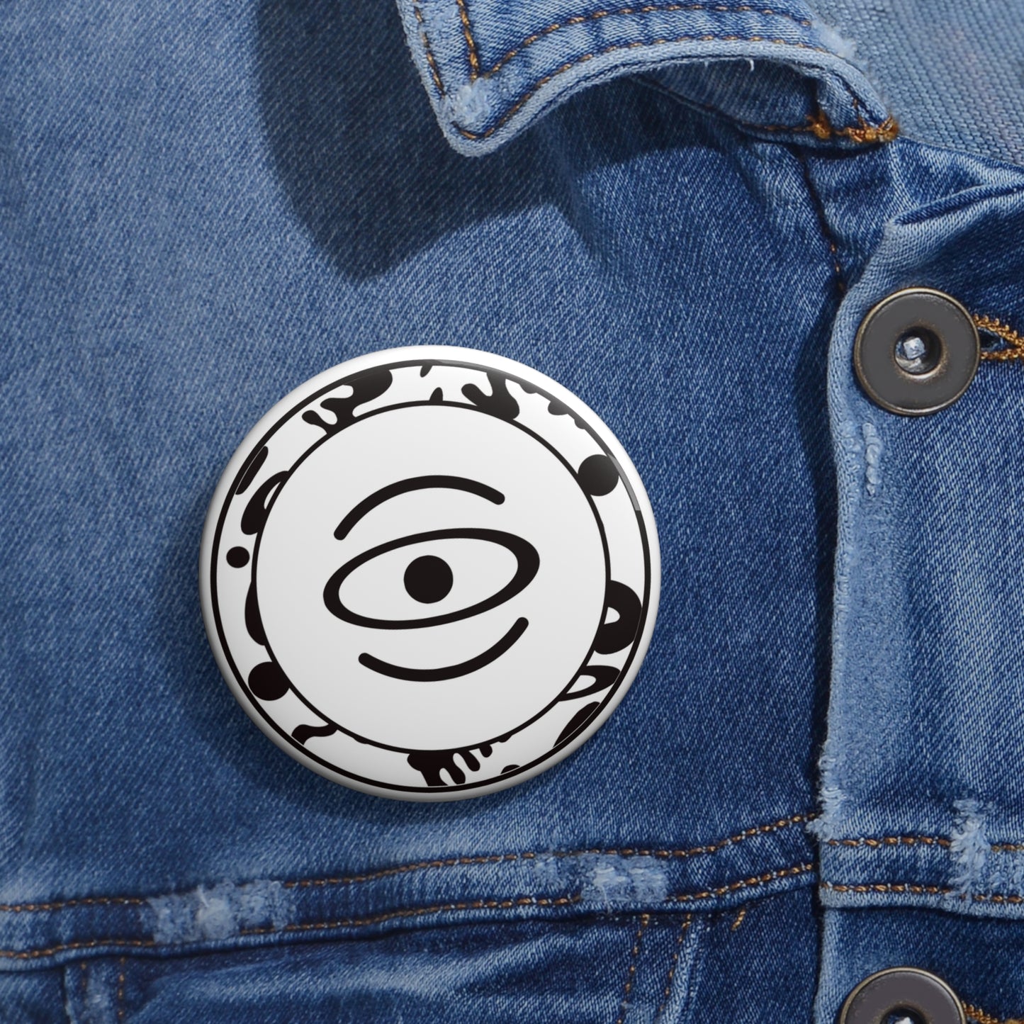 ADORN'D PIN BUTTON - Starlight White Logo