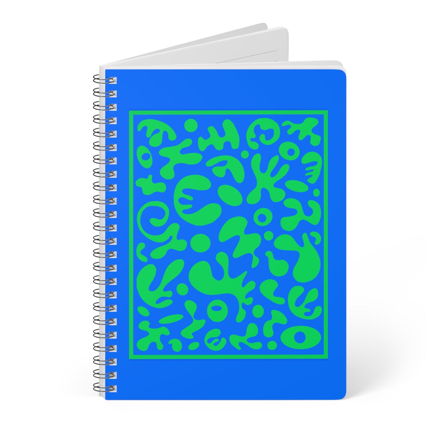 DEEP DREAM WIROBOUND SOFTCOVER A5 SPIRAL NOTEBOOK - Blue & Green