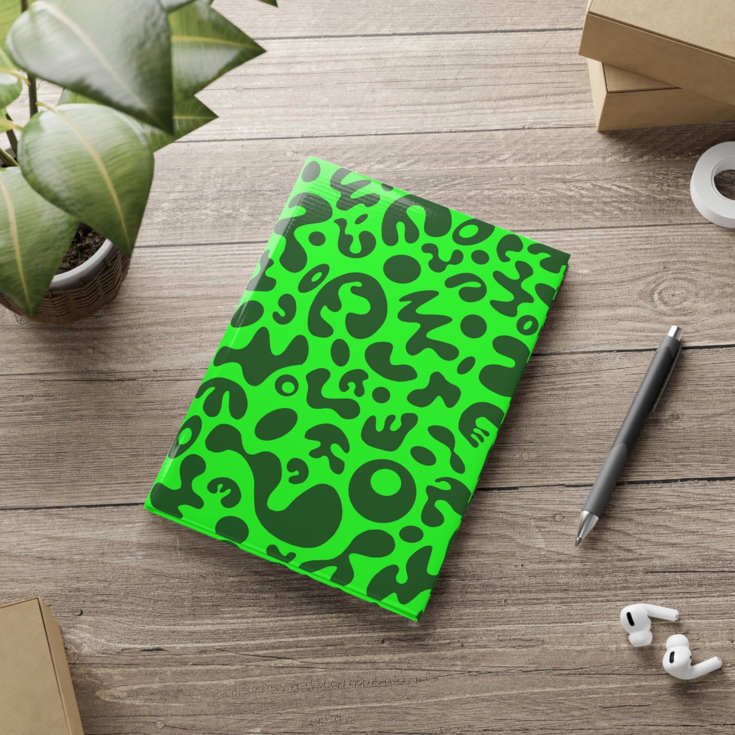 PURE IMAGINATION HARDCOVER NOTEBOOK w PUFFY COVERS - Green Eyes