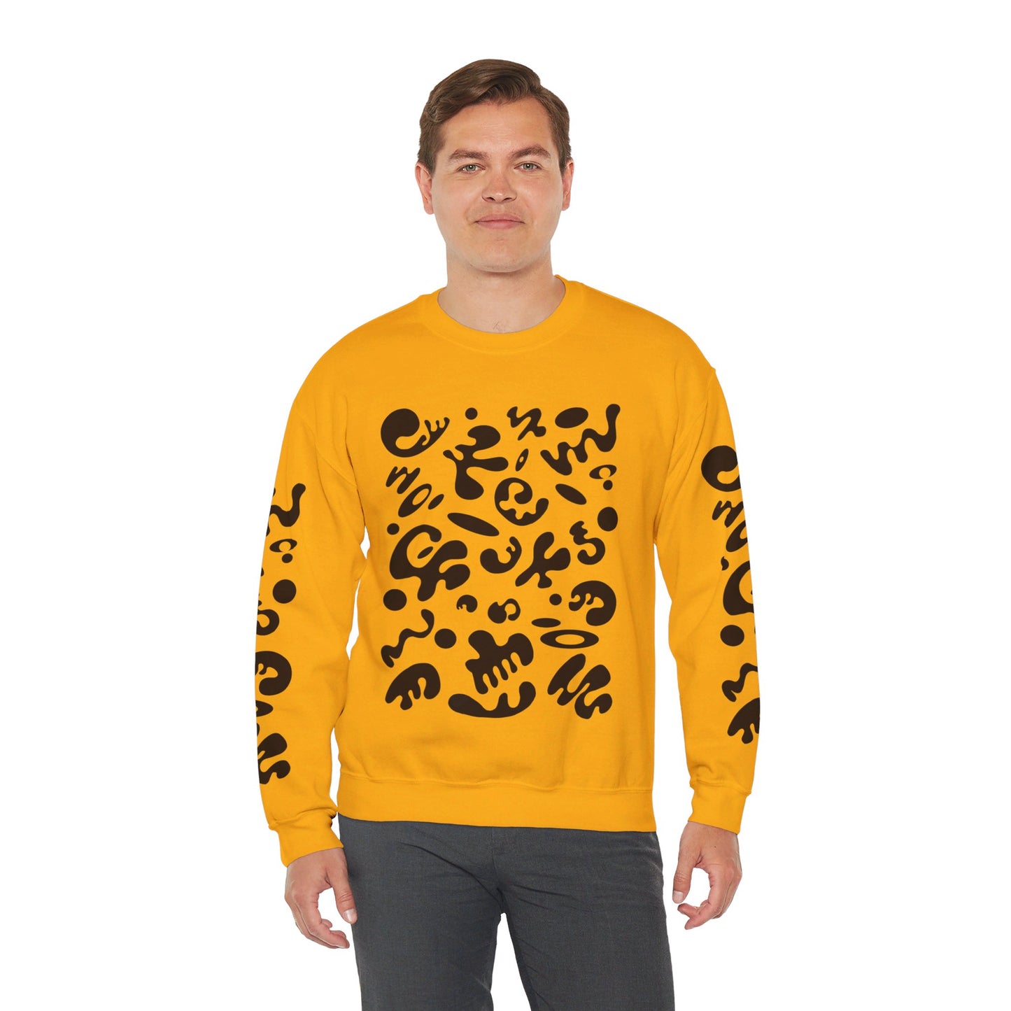 PURE IMAGINATION UNISEX HEAVY BLEND™ CREWNECK SWEATSHIRT - Smoke Black Print