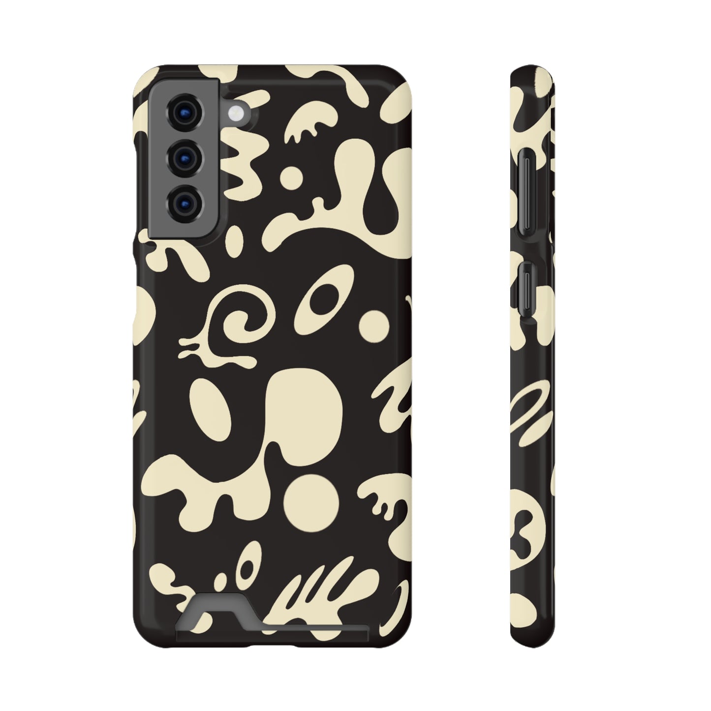 PURE IMAGINATION PHONE CASE w CARD HOLDER - Smoke Black