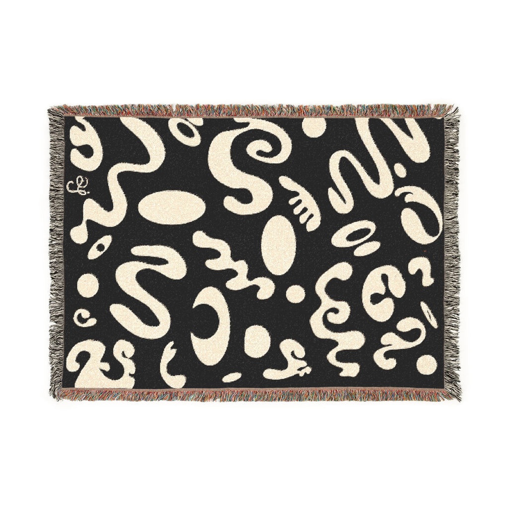 Pure Imagination All-Over-Print Woven Blanket - Ink