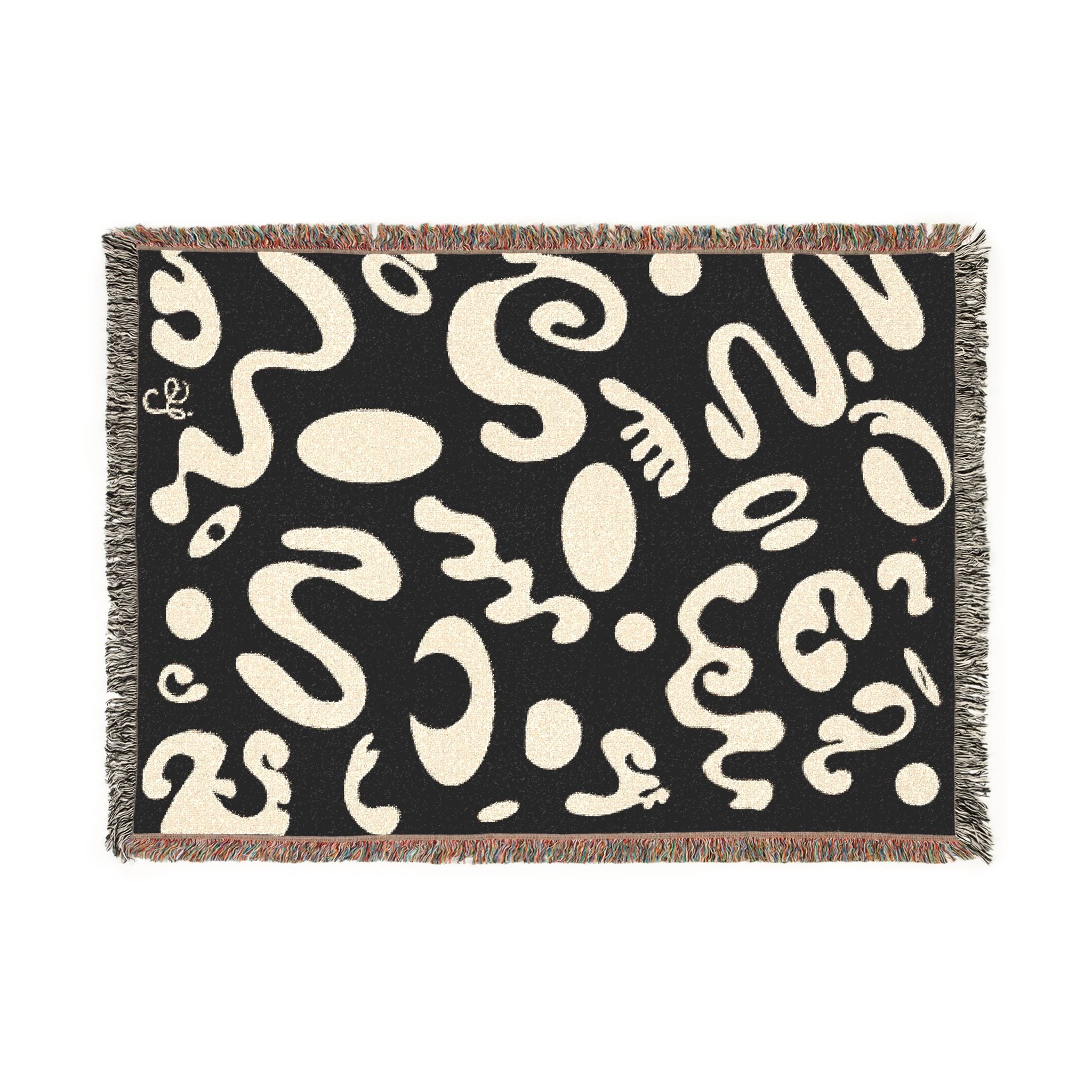 Pure Imagination All-Over-Print Woven Blanket - Ink