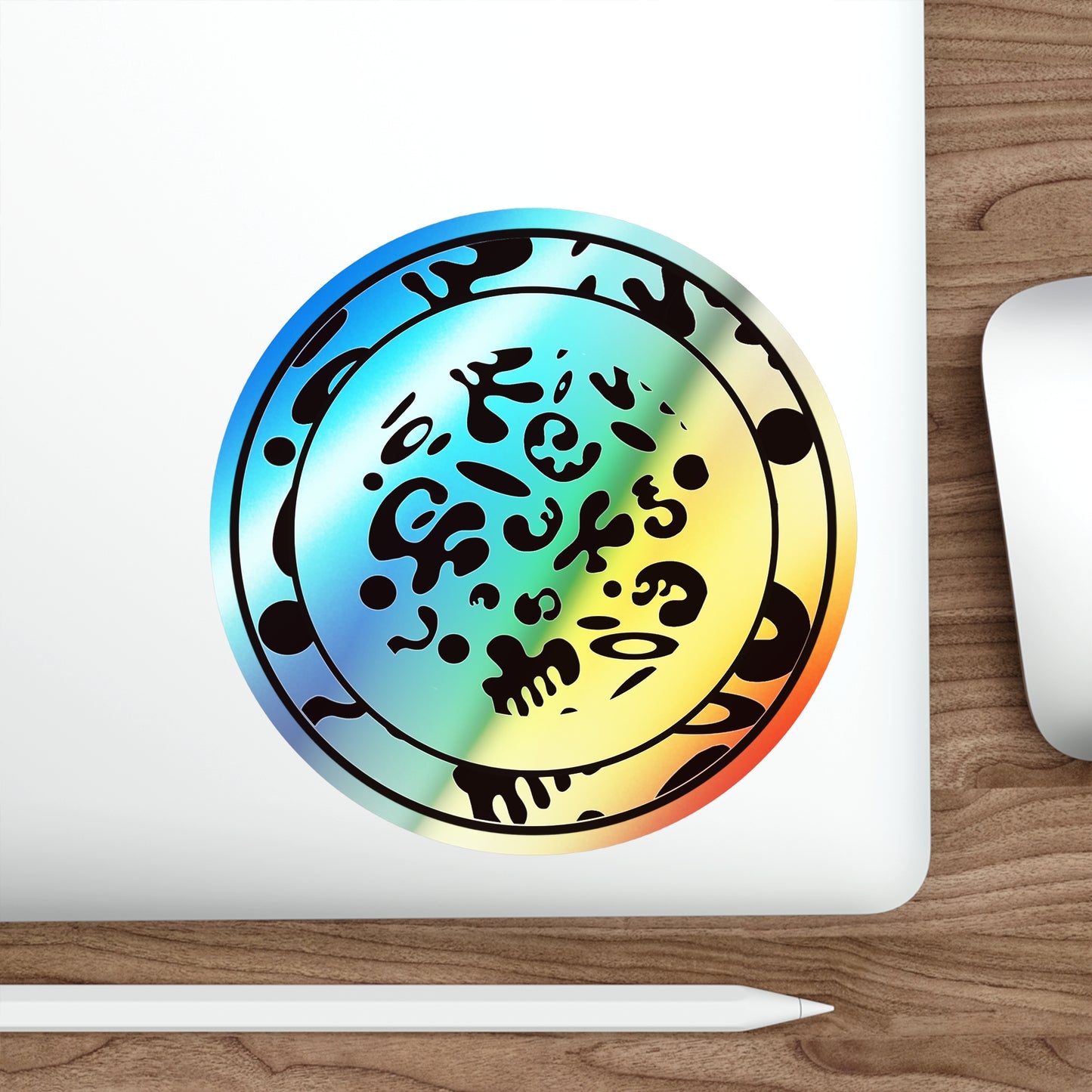 ADORN'D HOLOGRAPHIC DIE CUT STICKERS - Smoke Black