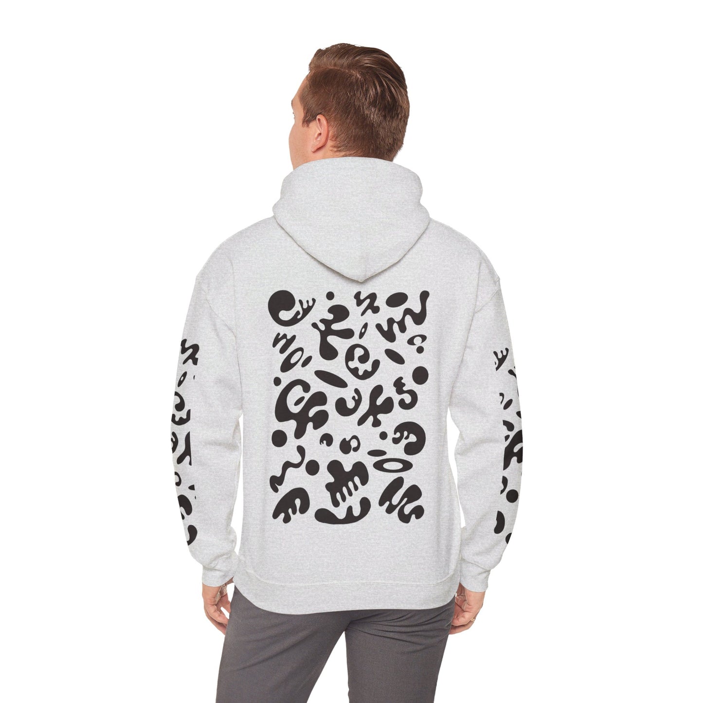 BRIGHT FUTURE UNISEX HEAVY BLEND™ HOODED SWEATSHIRT - Smoke Black Print