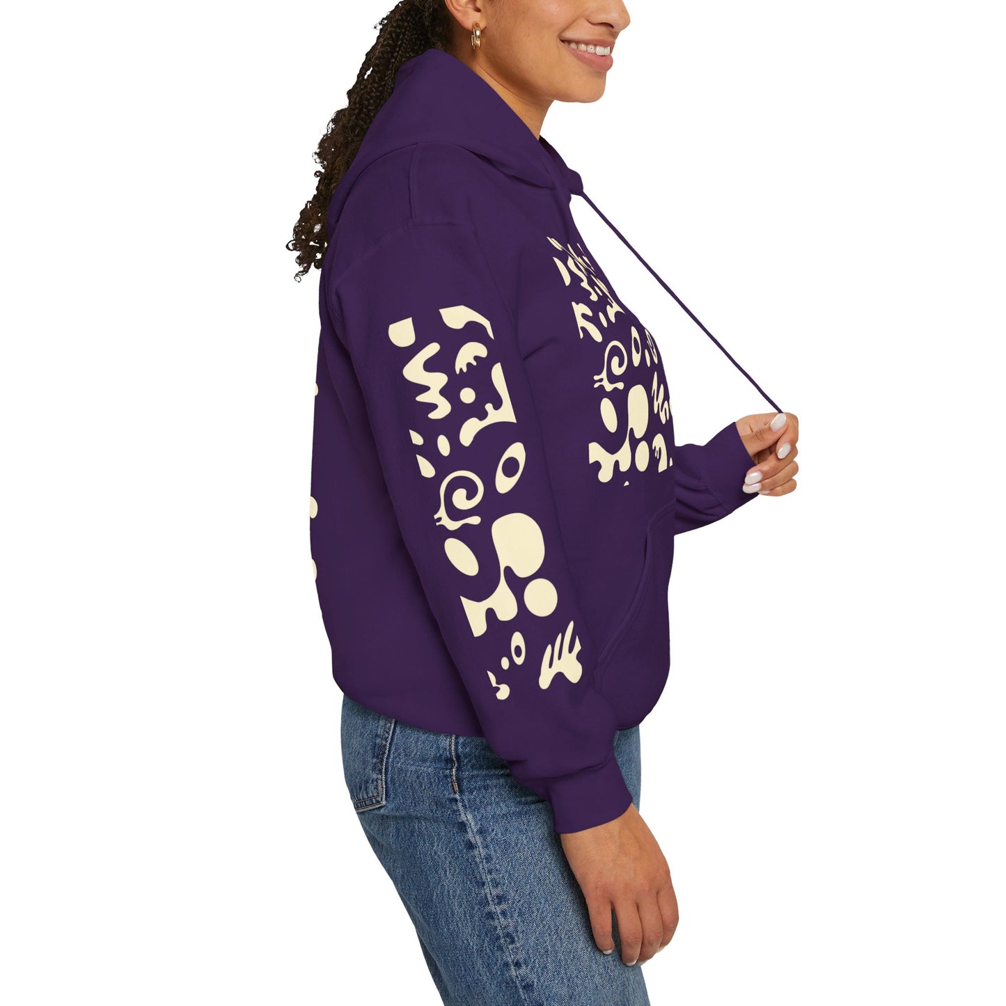 BRIGHT FUTURE UNISEX HEAVY BLEND™ HOODED SWEATSHIRT - Warm White Print