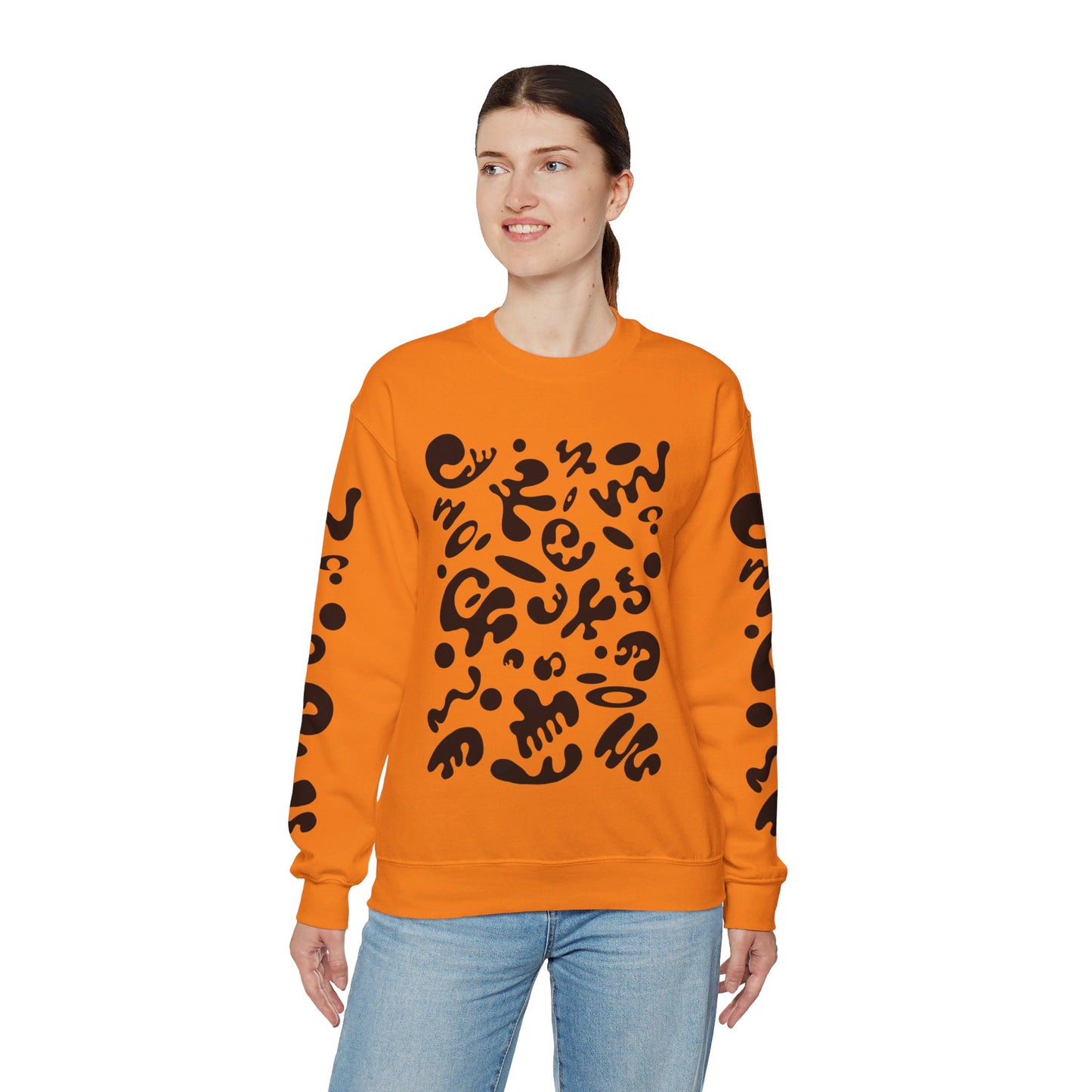 PURE IMAGINATION UNISEX HEAVY BLEND™ CREWNECK SWEATSHIRT - Smoke Black Print