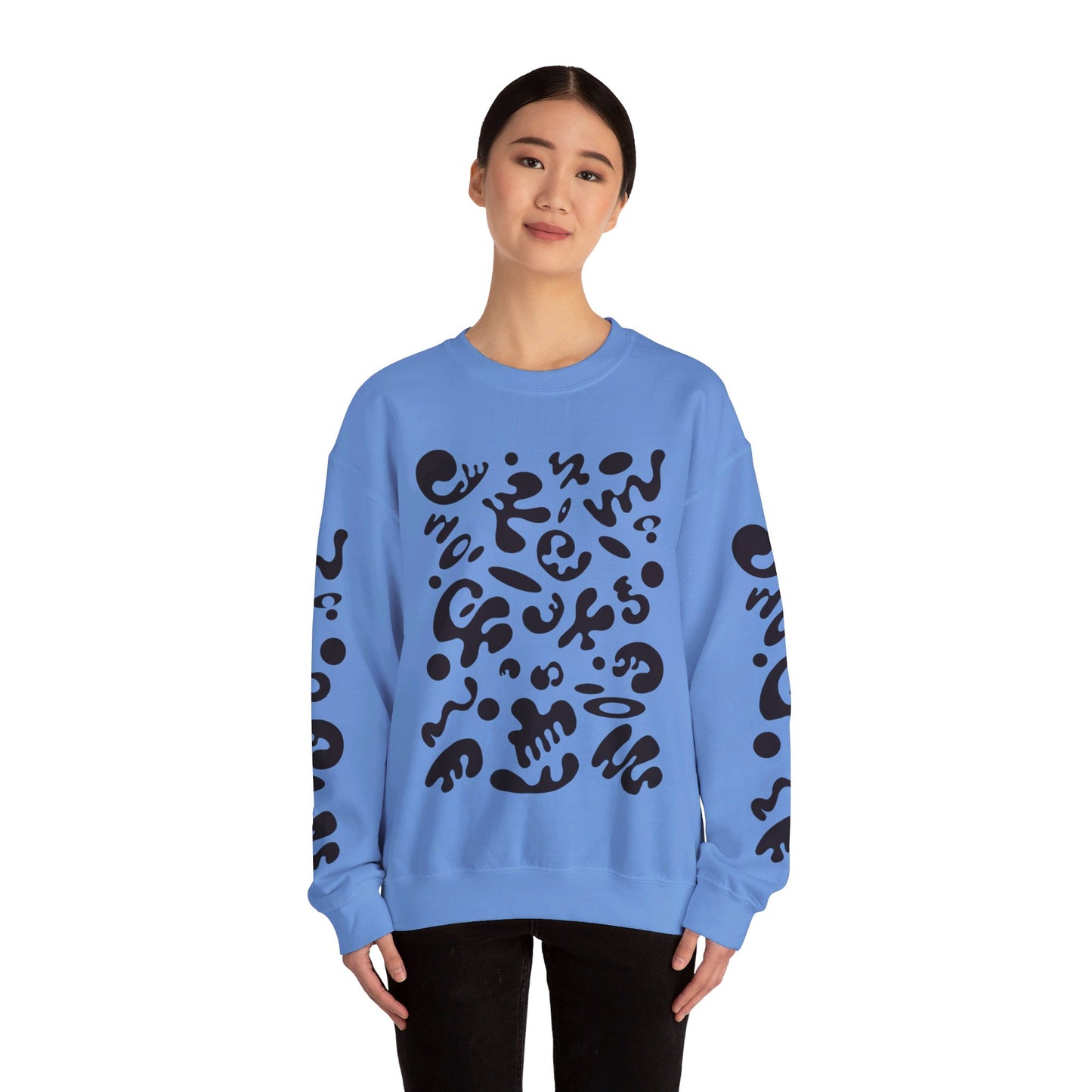 PURE IMAGINATION UNISEX HEAVY BLEND™ CREWNECK SWEATSHIRT - Smoke Black Print