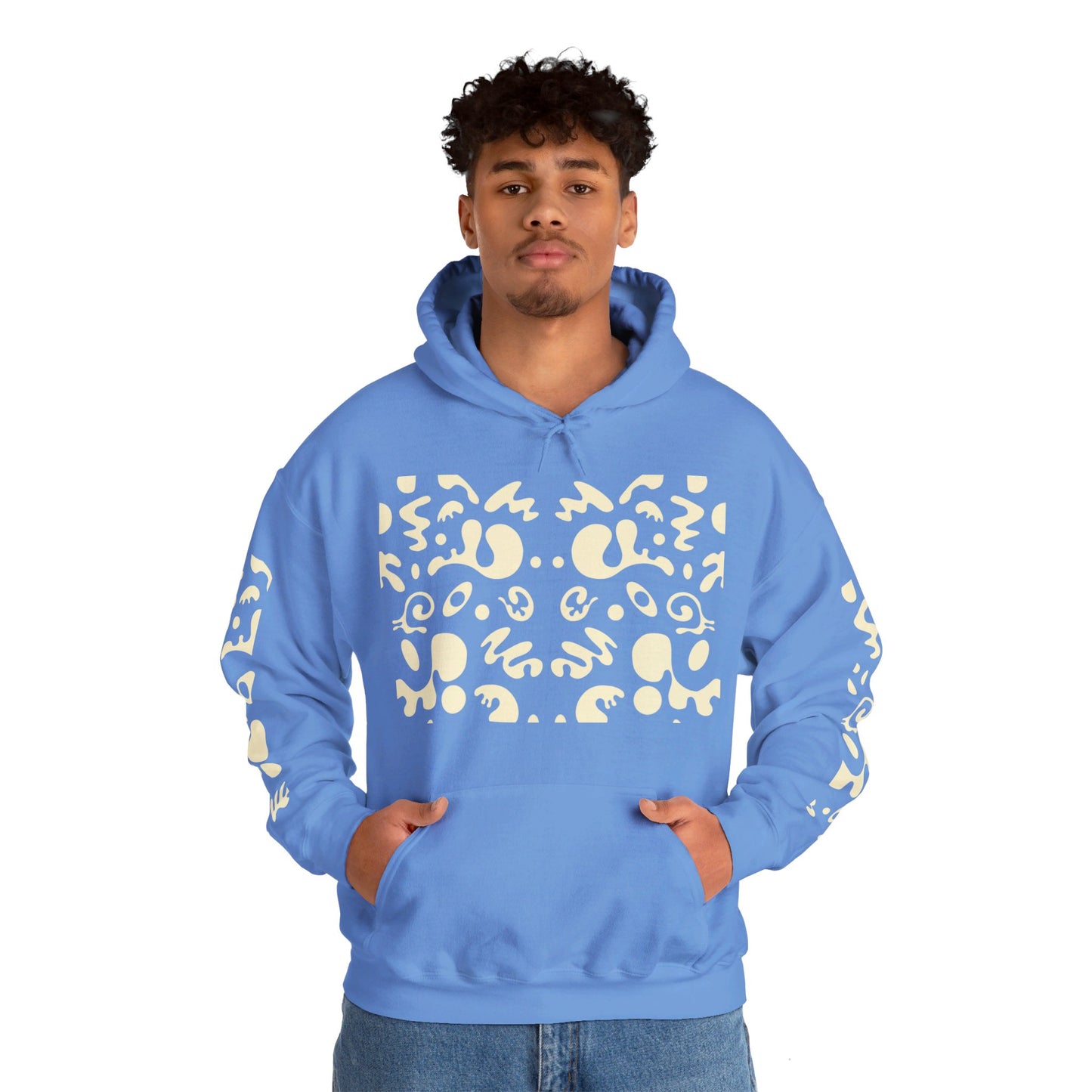 BRIGHT FUTURE UNISEX HEAVY BLEND™ HOODED SWEATSHIRT - Warm White Print