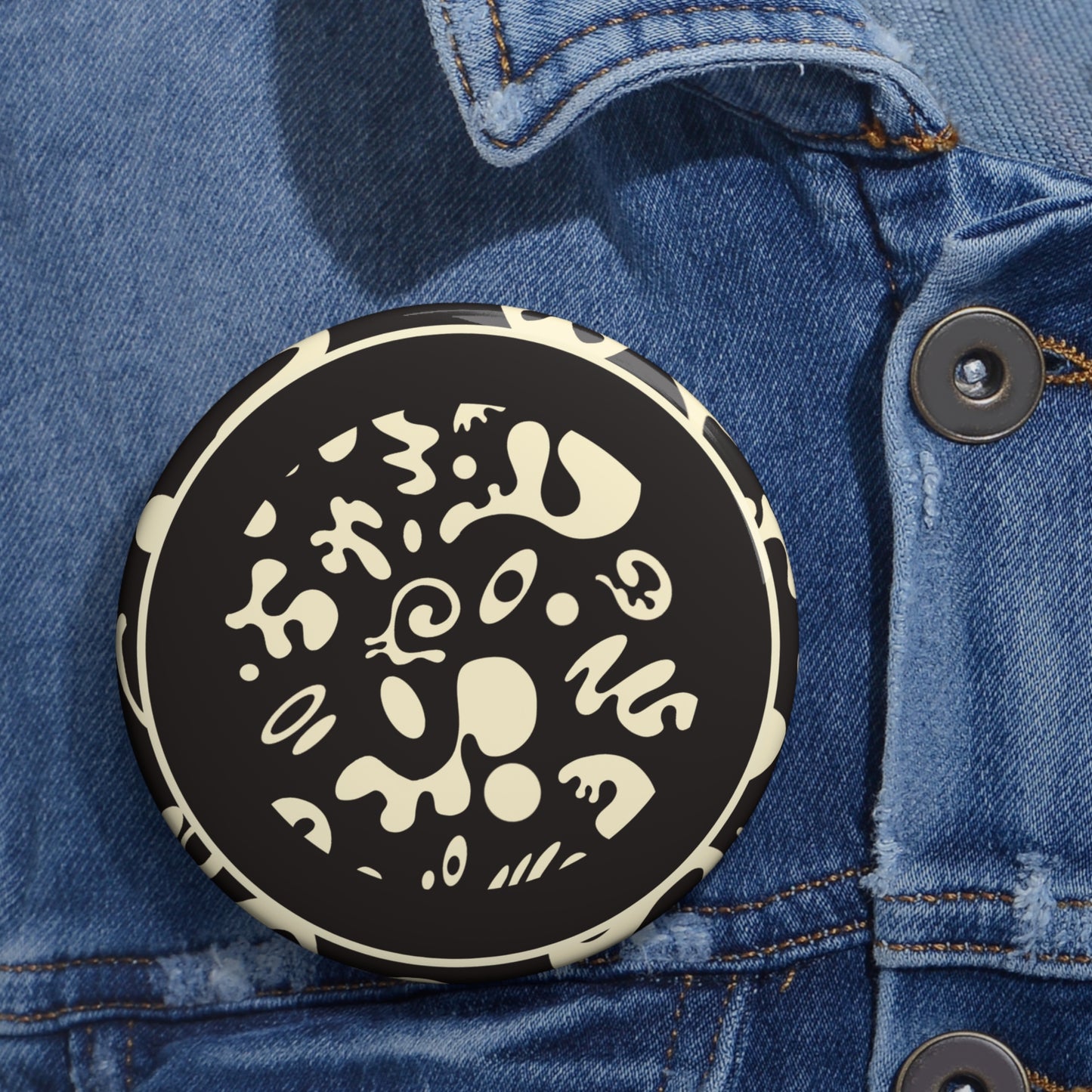 ADORN'D PIN BUTTON - Smoke Black