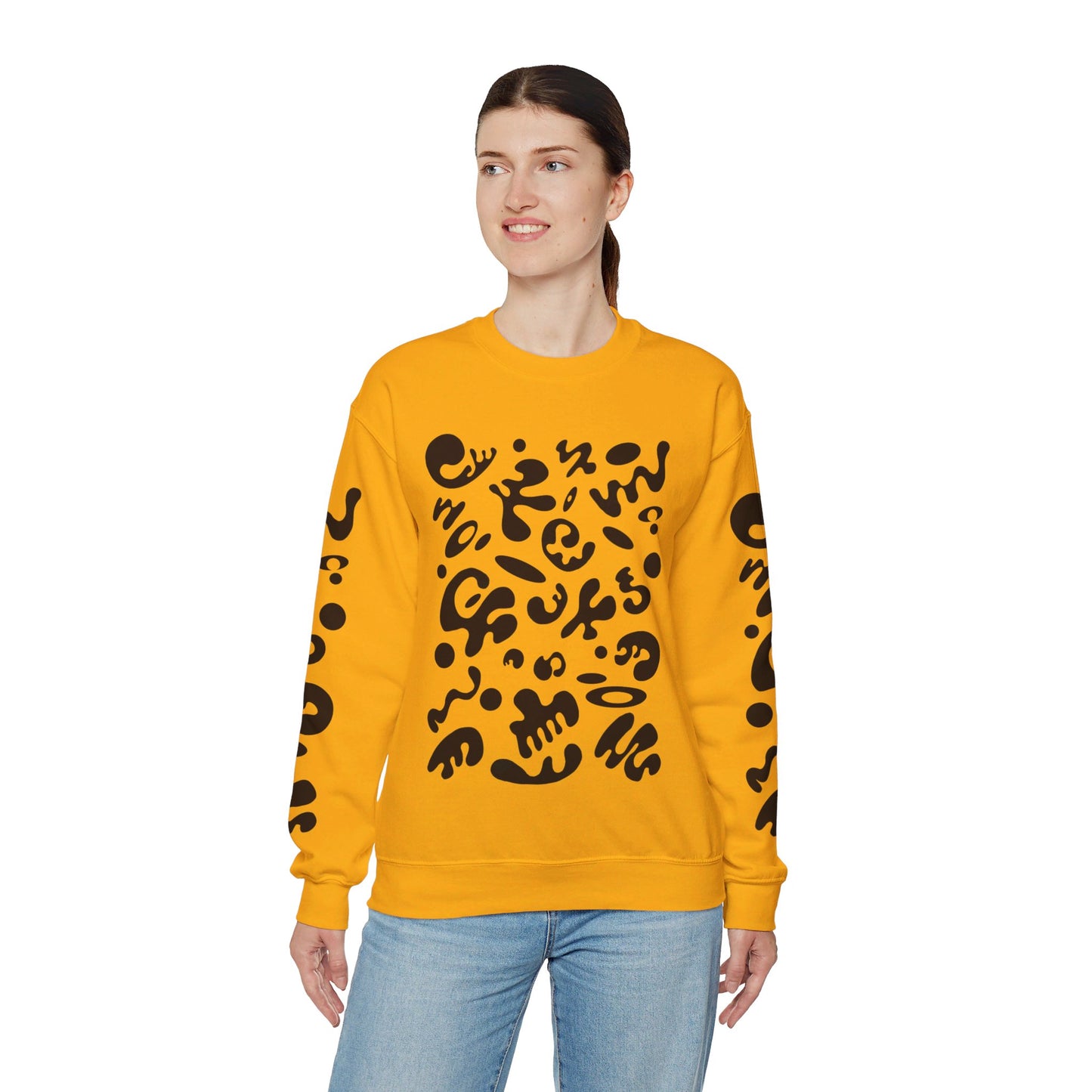 PURE IMAGINATION UNISEX HEAVY BLEND™ CREWNECK SWEATSHIRT - Smoke Black Print