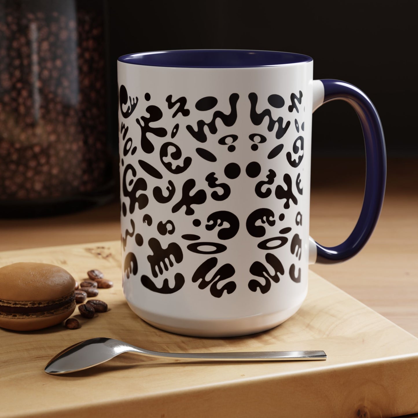 NOURISH'D COLOR ACCENT CERAMIC MUG