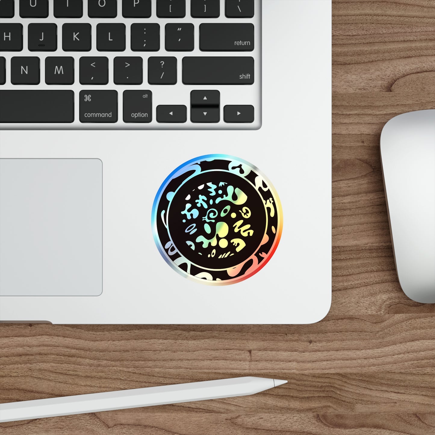 ADORN'D HOLOGRAPHIC DIE CUT STICKERS - Dark Mode