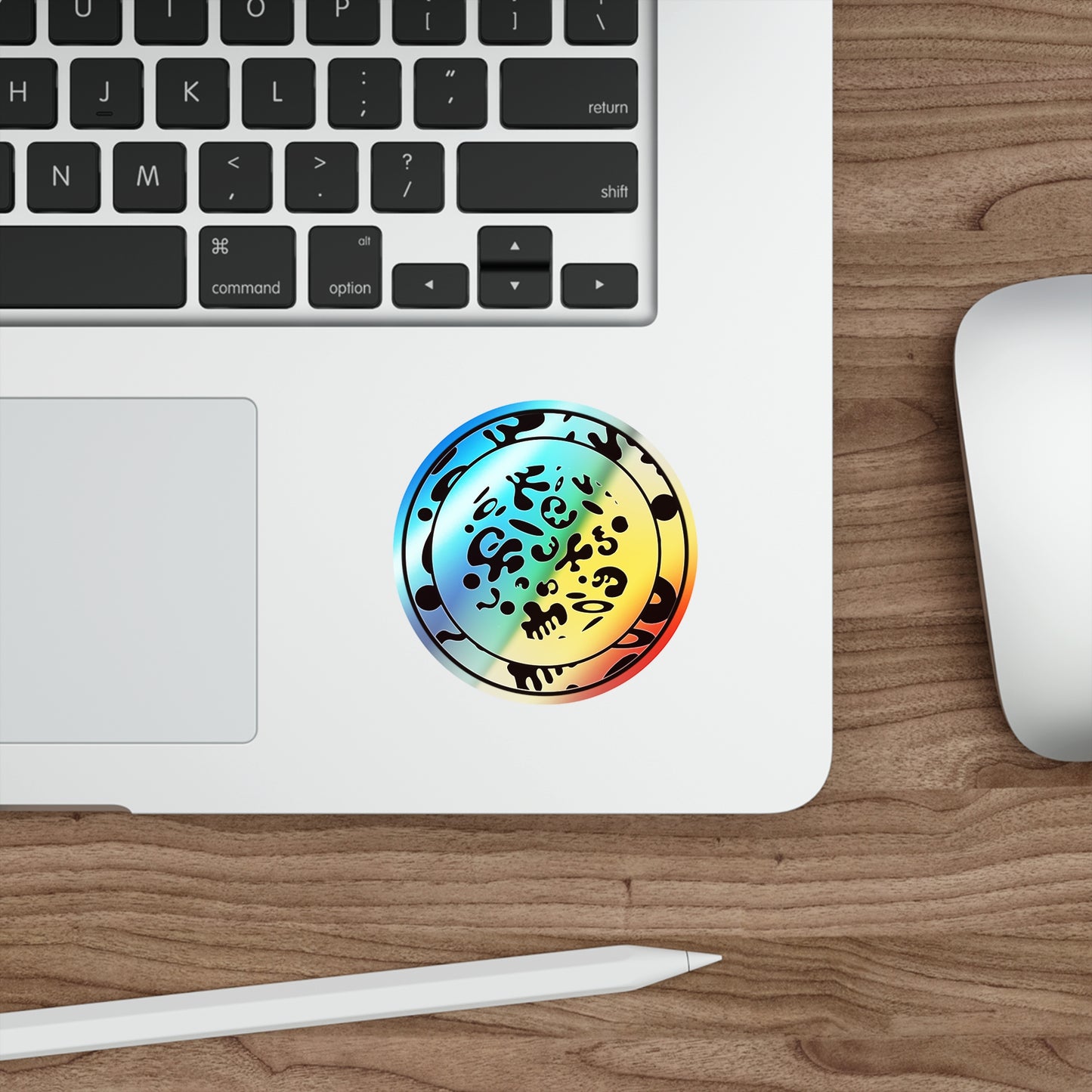 ADORN'D HOLOGRAPHIC DIE CUT STICKERS - Smoke Black