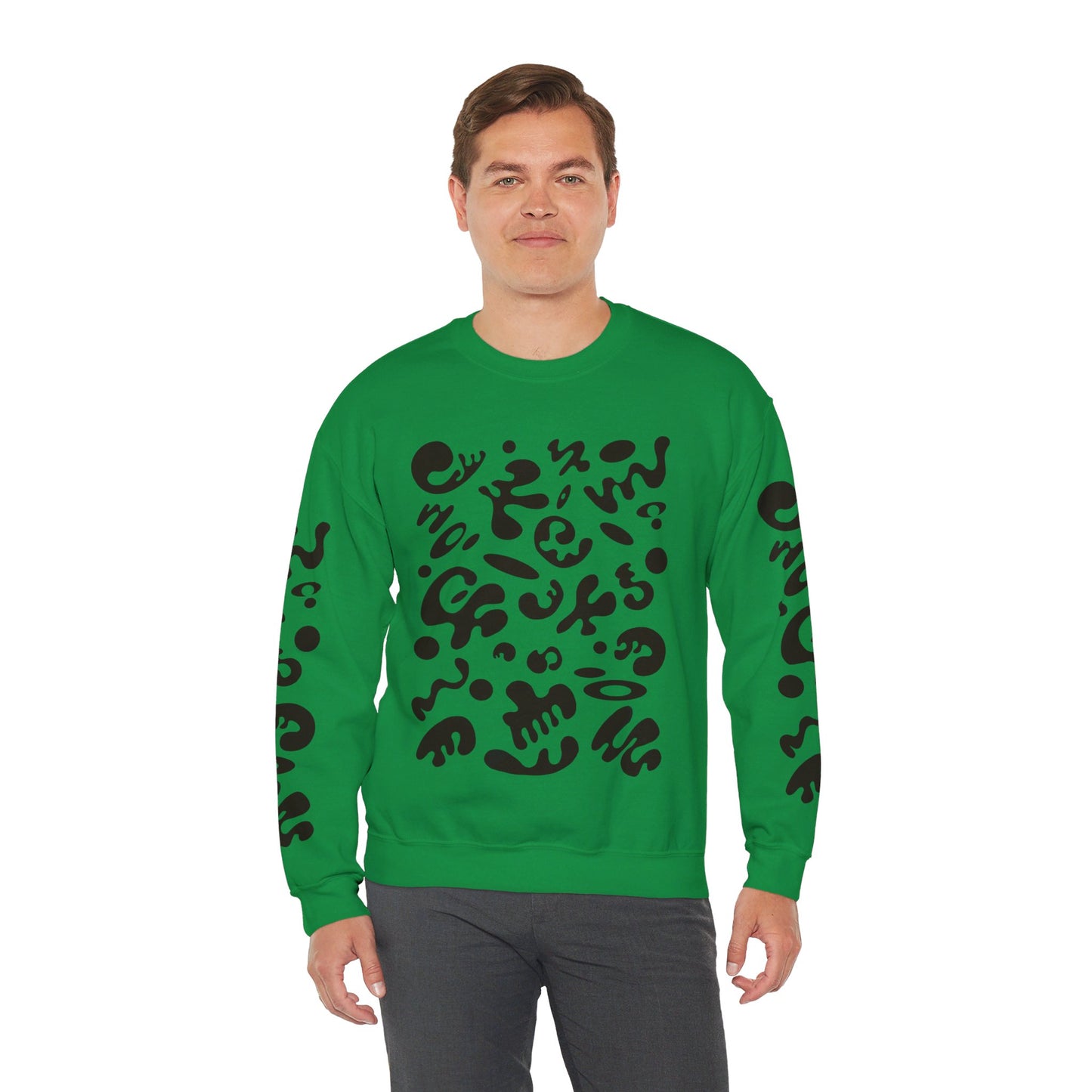 PURE IMAGINATION UNISEX HEAVY BLEND™ CREWNECK SWEATSHIRT - Smoke Black Print