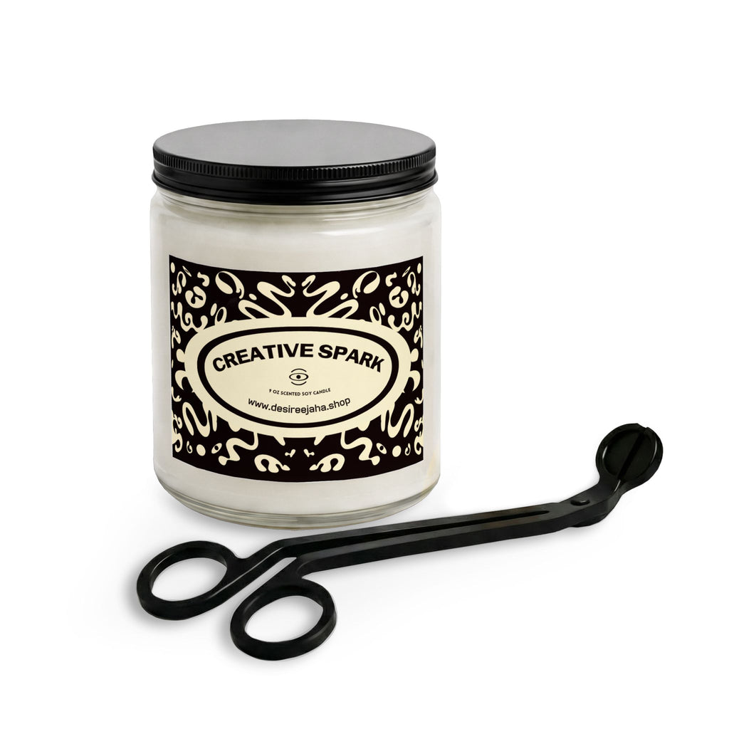 Creative Spark Candle Jar Set with Wick Trimmer — Scented Gift Candle